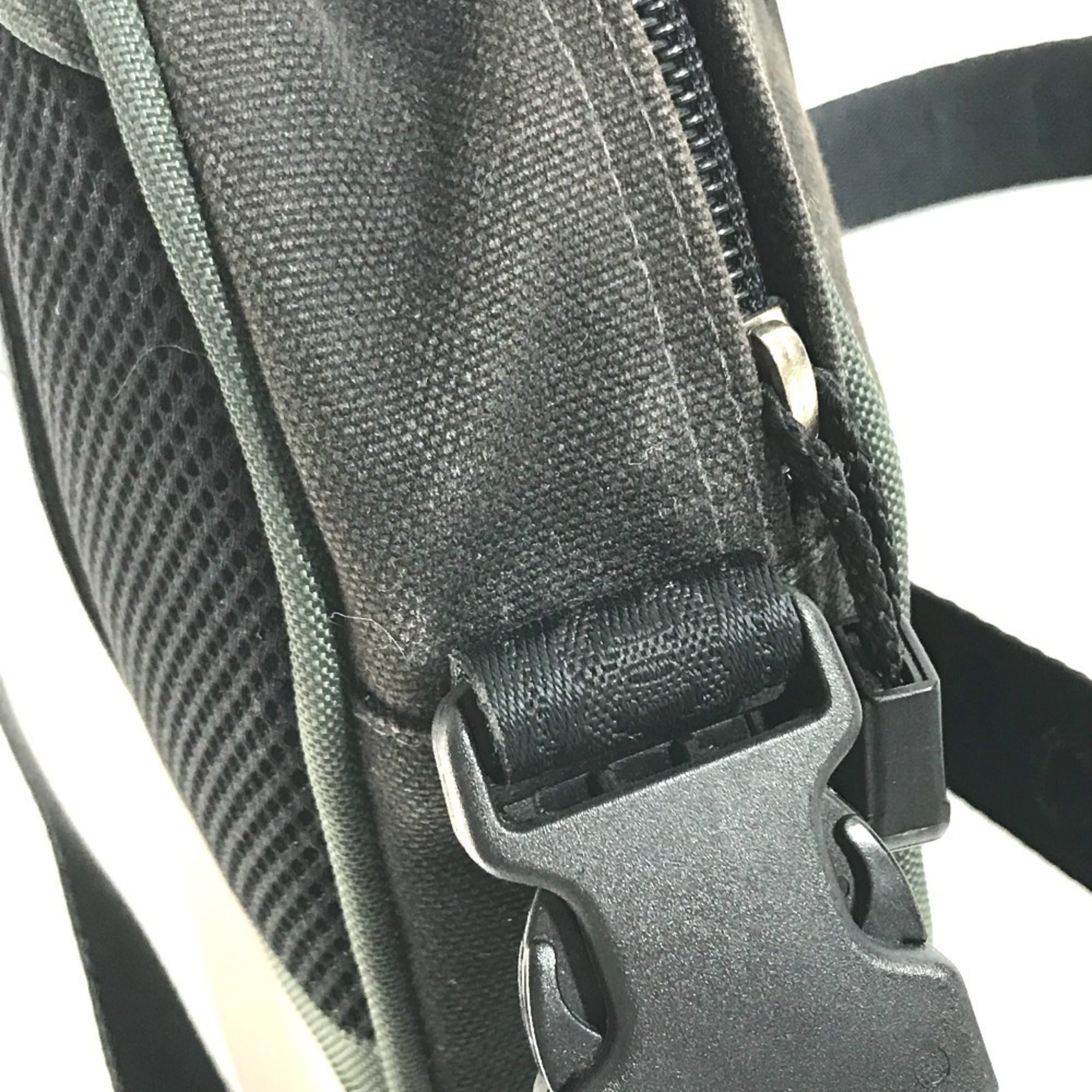 Chanel Black Khaki Canvas Pochette Shoulder Bag (Pre-Owned)