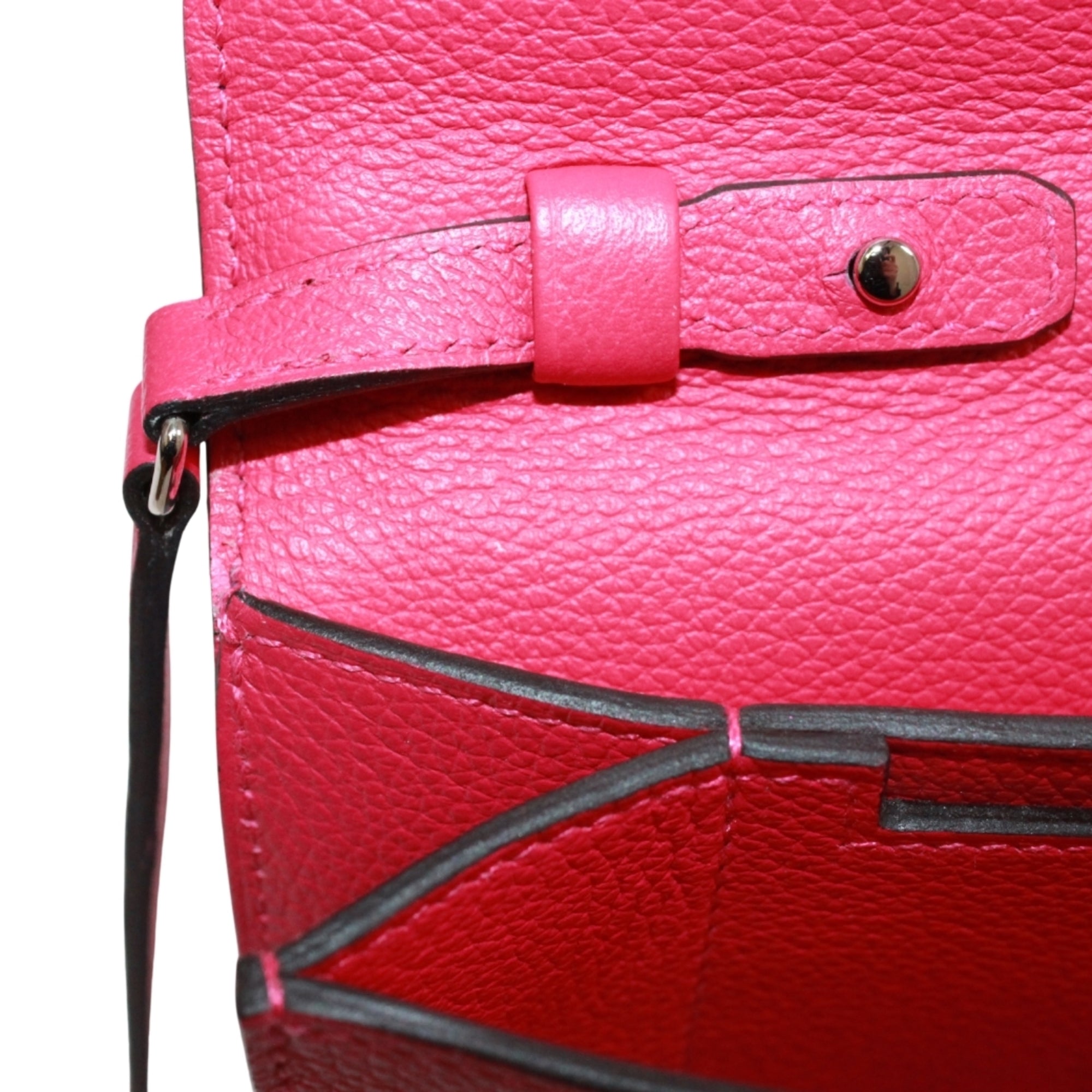 Hermes Blue Brown Pink Togo Leather Shoulder Bag (Pre-Owned)
