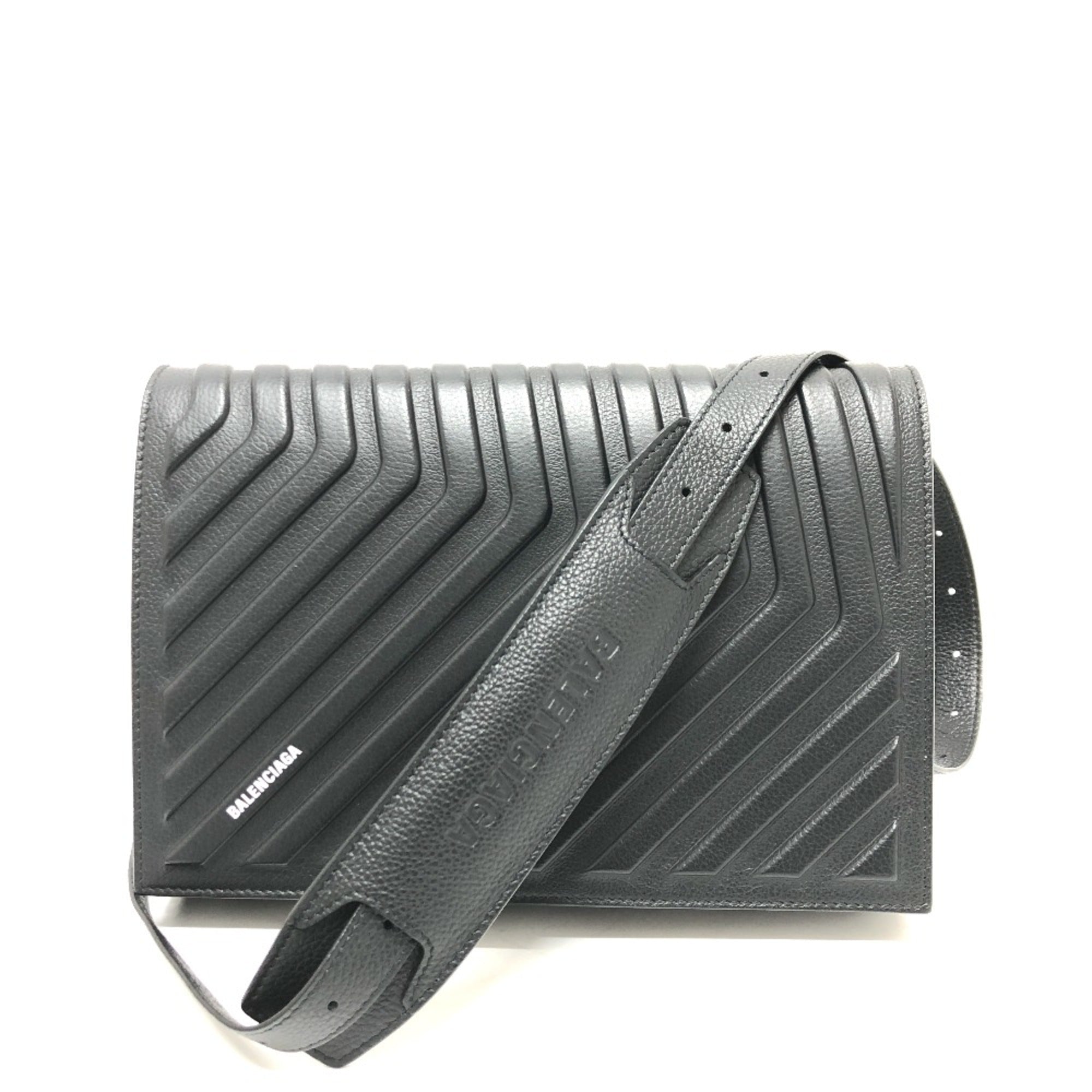 Balenciaga Black Leather Shoulder Bag (Pre-Owned)