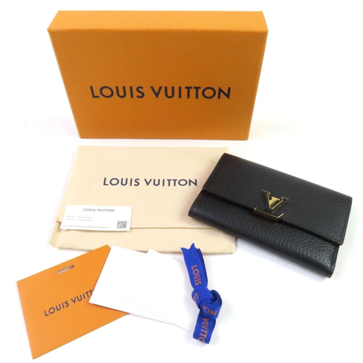 Louis Vuitton Hot Pink Noir Leather Wallet (Bi-Fold) (Pre-Owned)