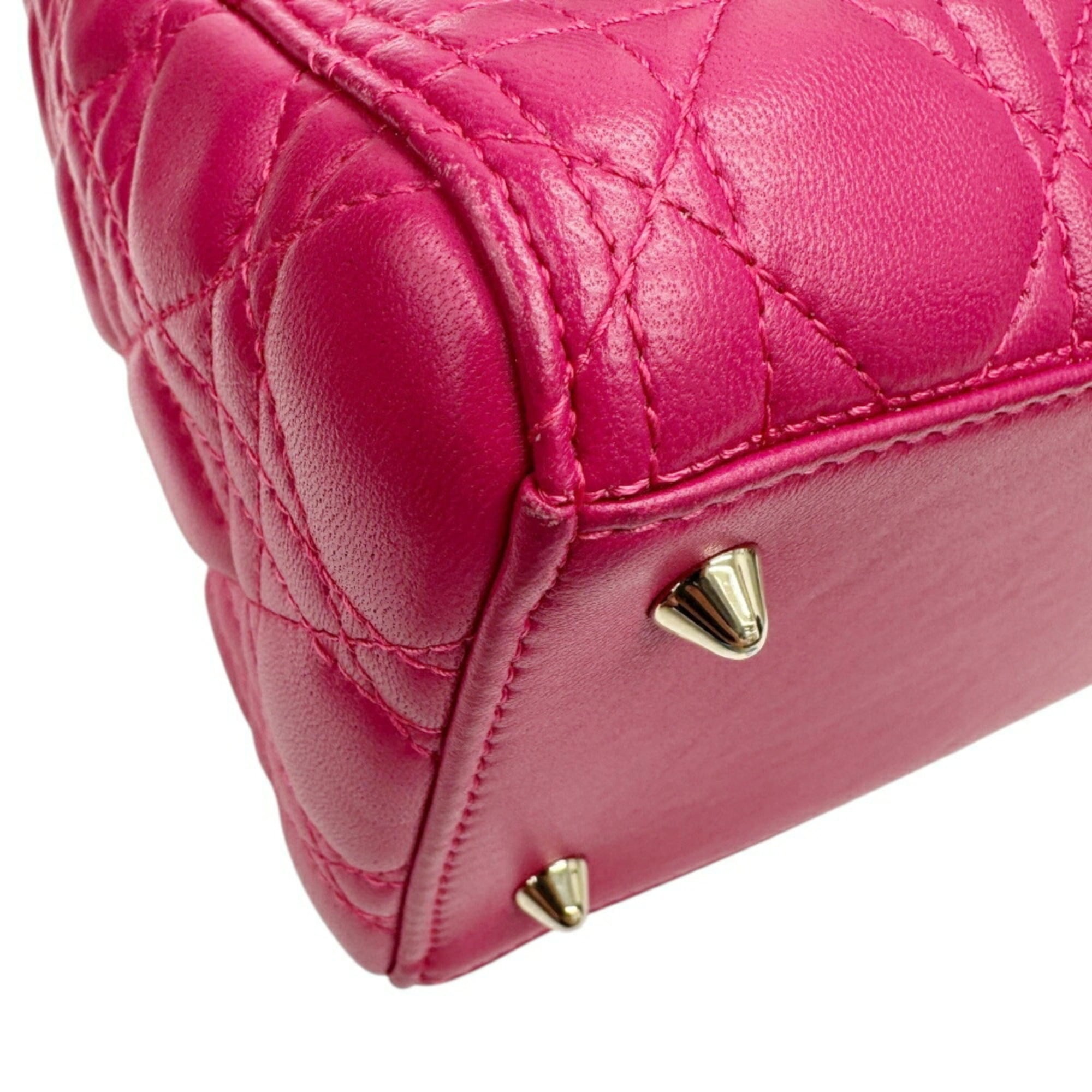 Christian Dior Pink Leather Handbag (Pre-Owned)