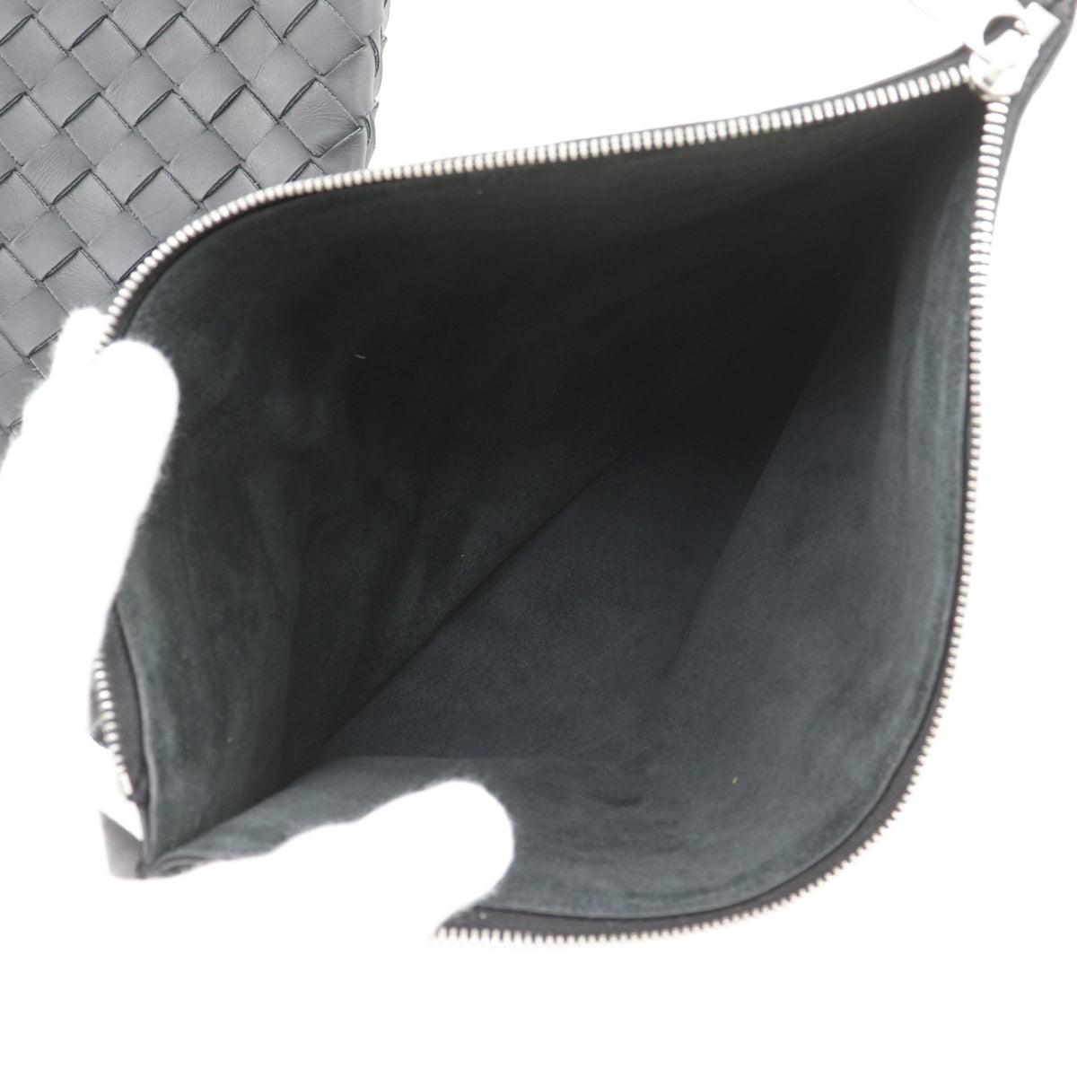 Bottega Veneta Black Leather Clutch Bag (Pre-Owned)