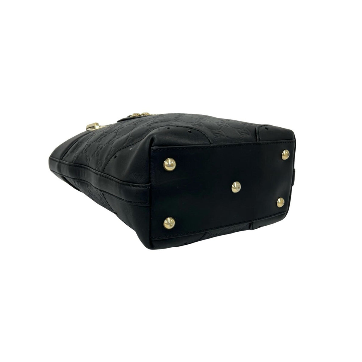 Gucci Black Leather Handbag Shoulder Bag Tote Bag (Pre-Owned)
