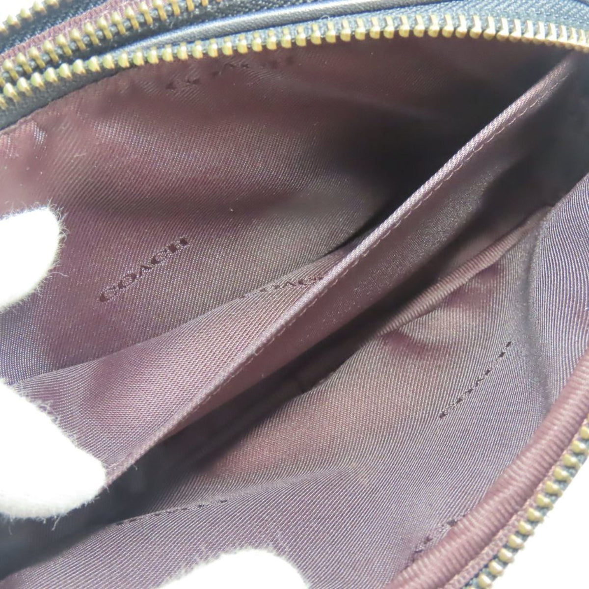 Coach Black Blue Silver Leather Pochette Shoulder Bag (Pre-Owned)