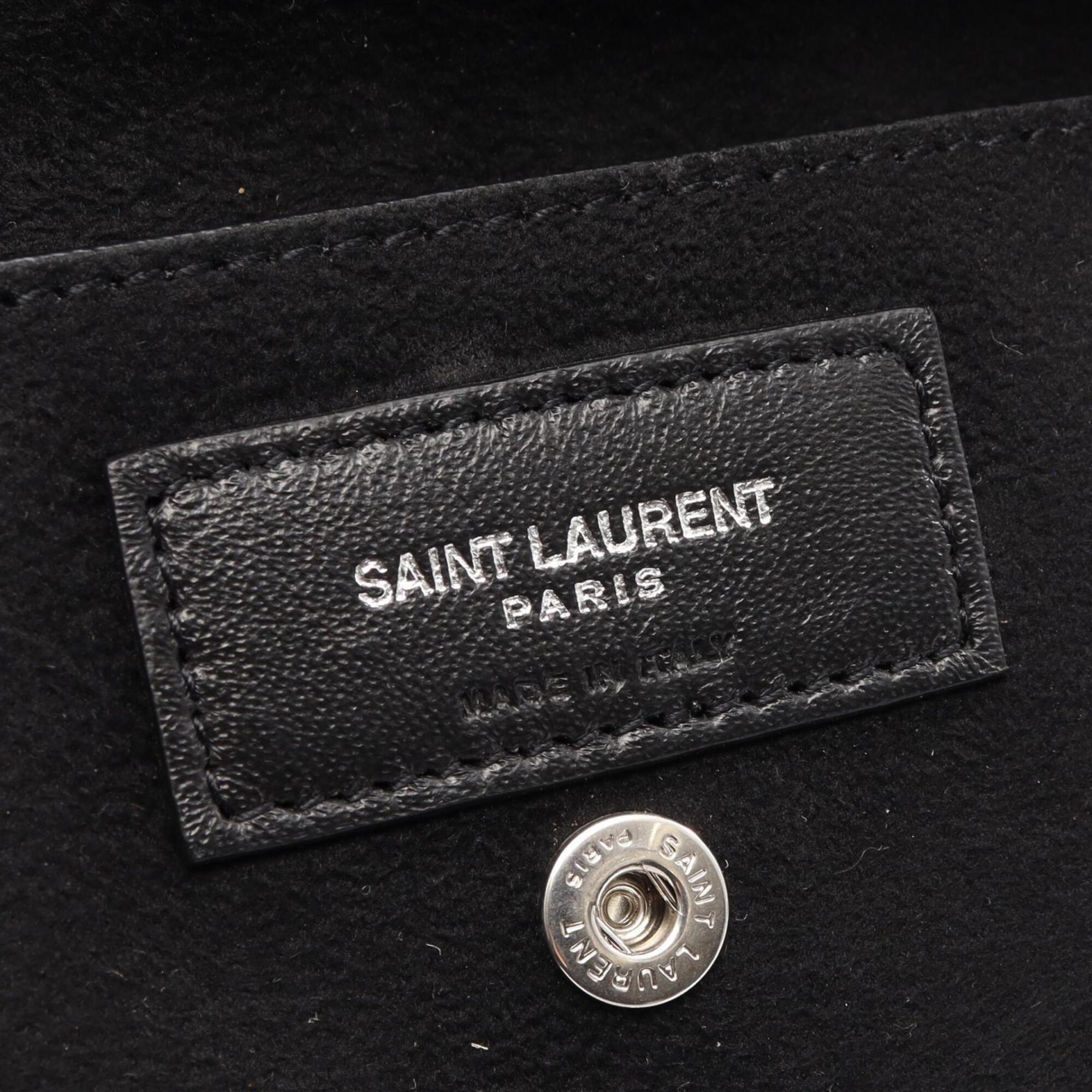 Saint Laurent Ivory Leather Handbag Pouch Shoulder Bag (Pre-Owned)