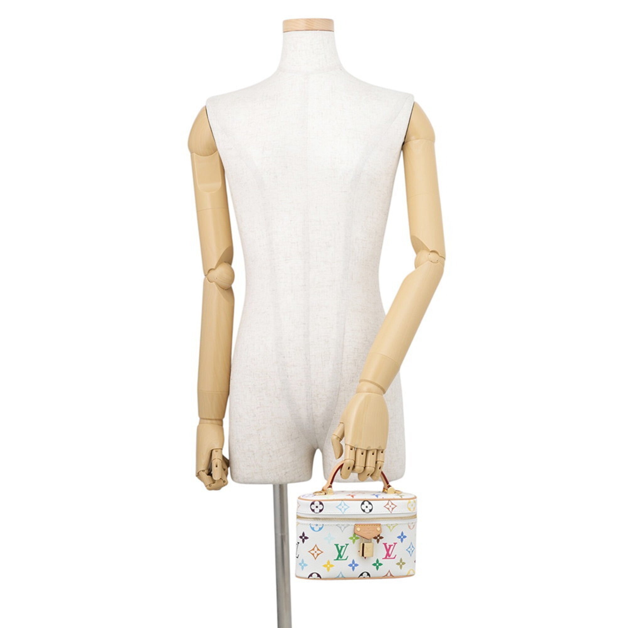 Louis Vuitton Multi-Color White Monogram Multicolore Handbag Pouch (Pre-Owned)