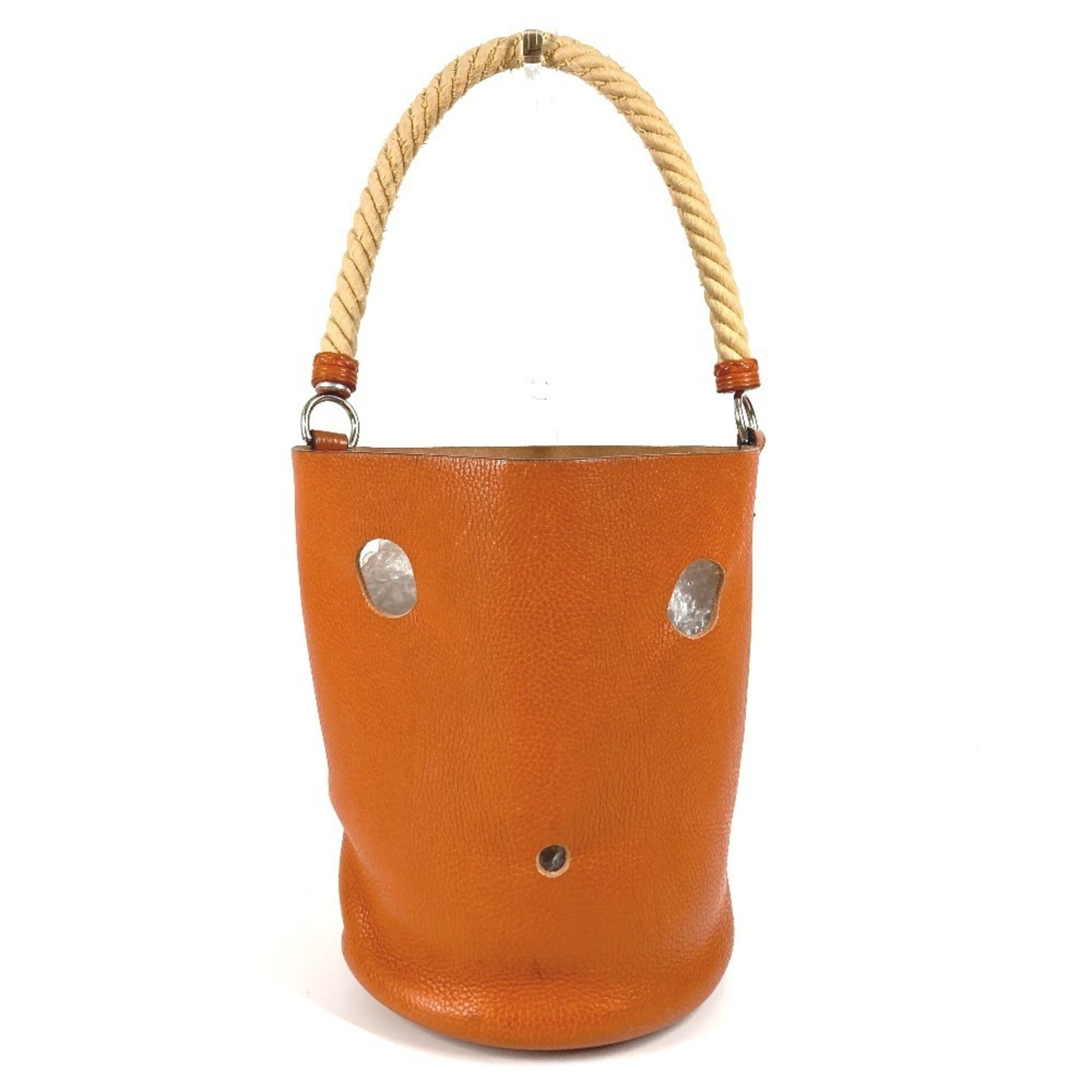 Hermes Orange Taurillon Clemence Leather Handbag Shoulder Bag (Pre-Owned)