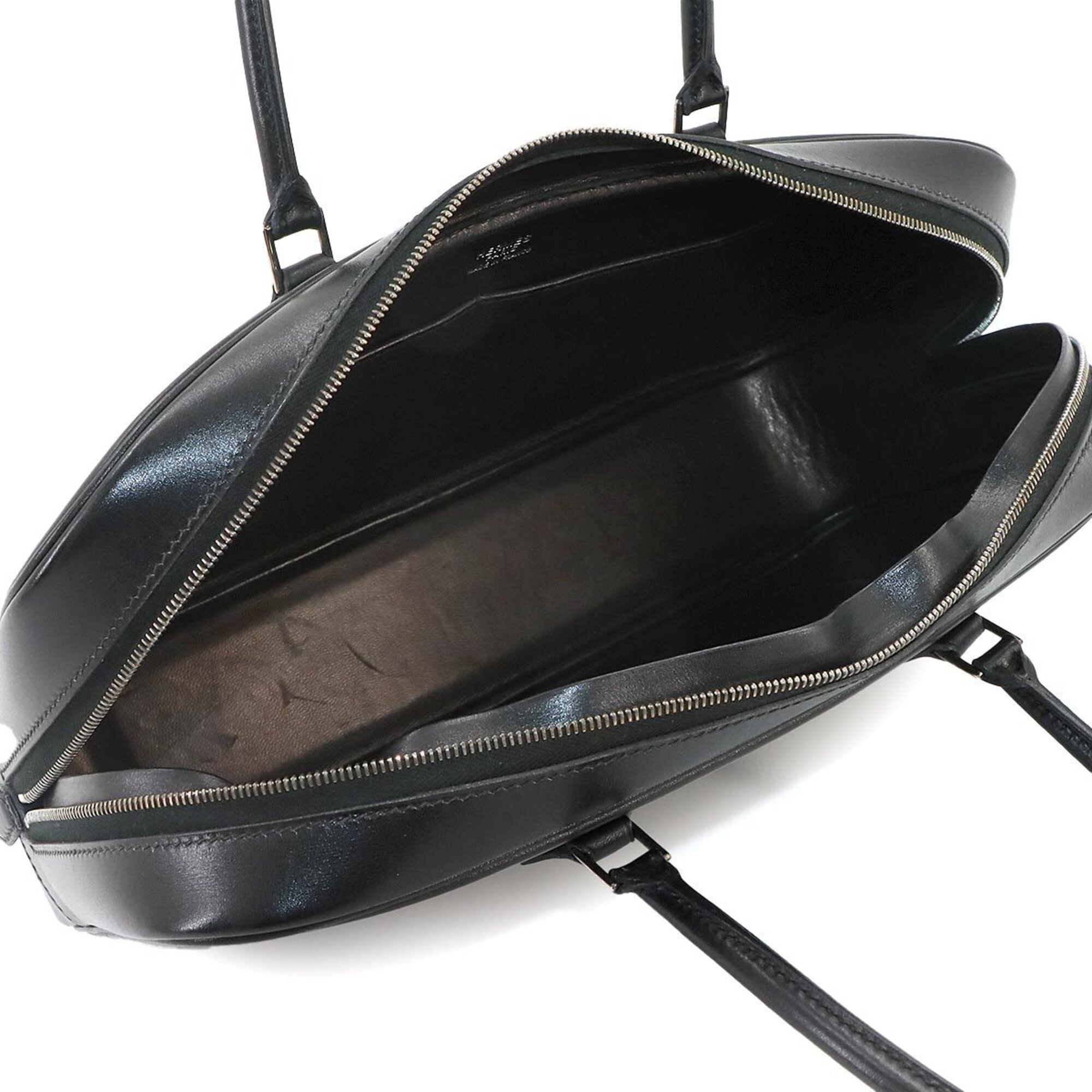 Hermes Black Box Calf Leather Handbag (Pre-Owned)