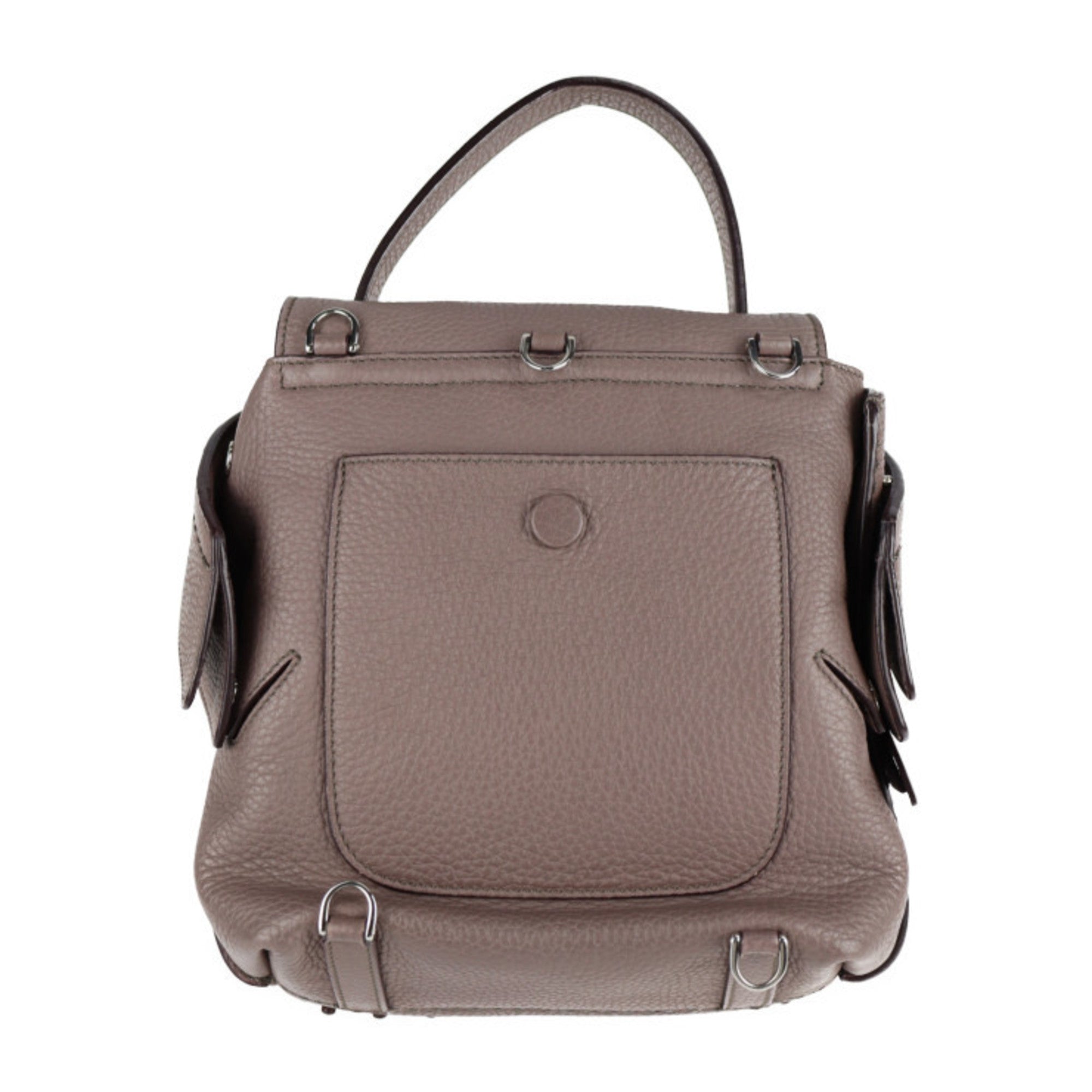 Tod's Purple Gray Leather Handbag Shoulder Bag (Pre-Owned)