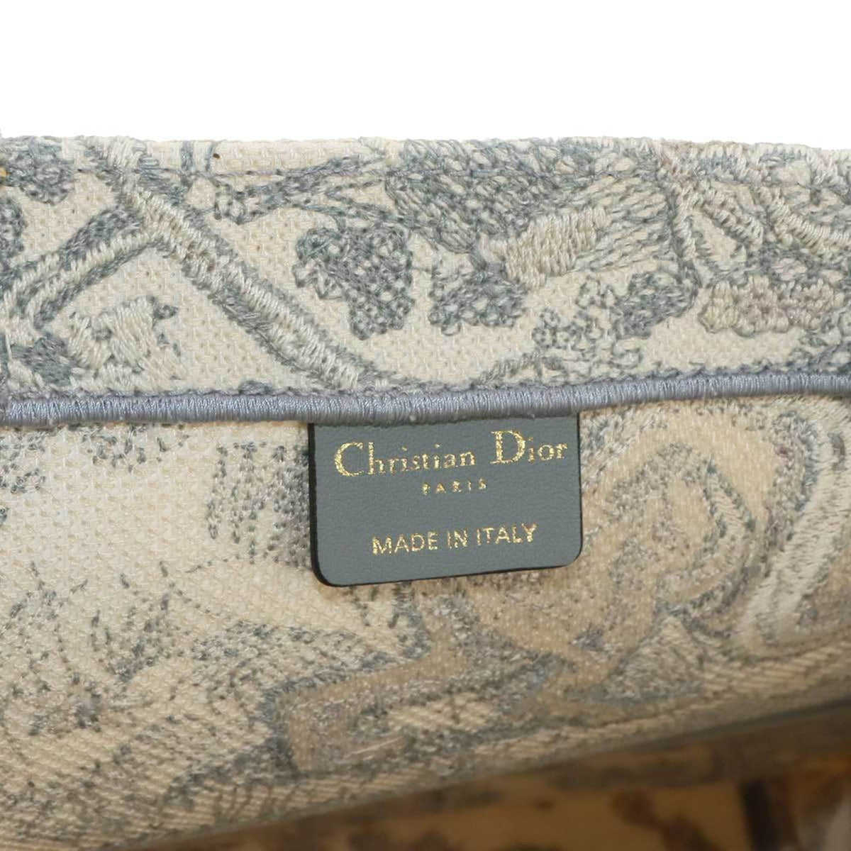 Christian Dior Gray Canvas Handbag Tote Bag (Pre-Owned)