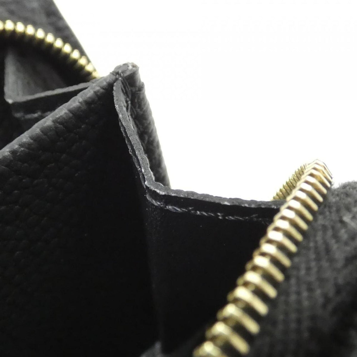 Louis Vuitton Black Leather Wallet (Tri-Fold) (Pre-Owned)