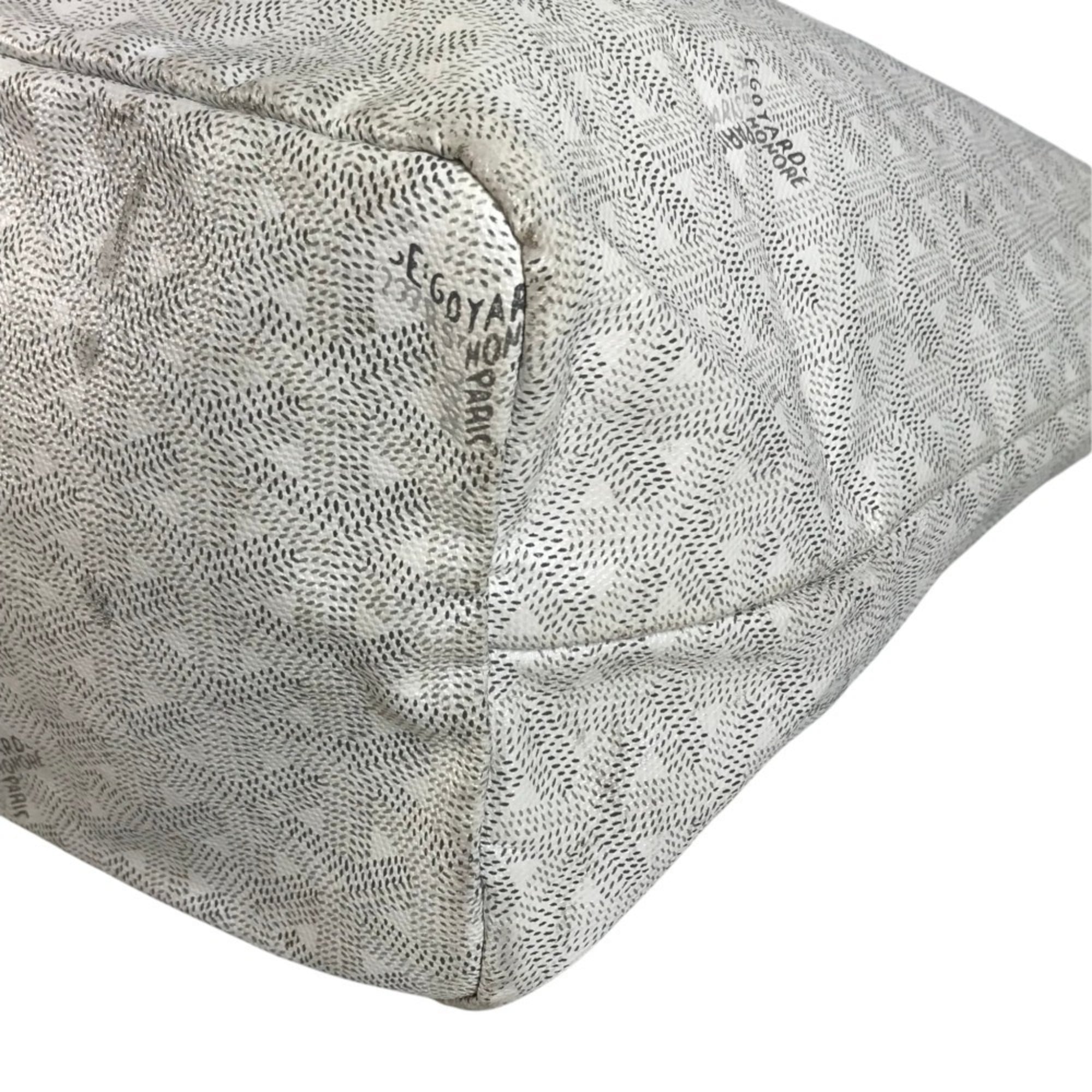 Goyard White Pvc Leather Pouch Shoulder Bag Tote Bag (Pre-Owned)