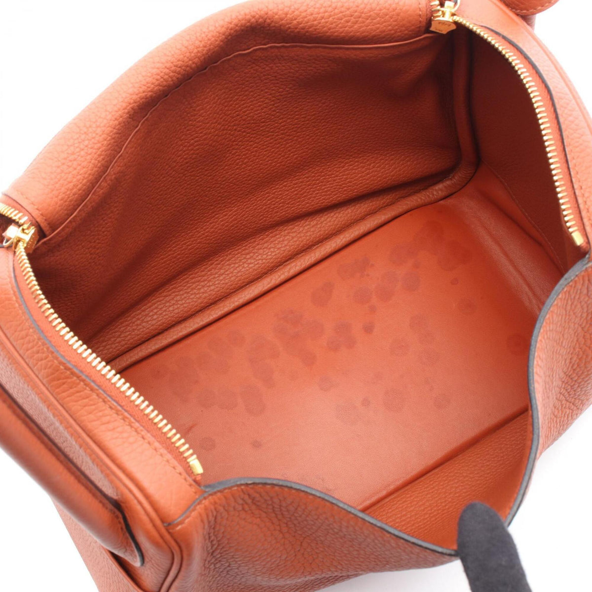 Hermes Brown Taurillon Clemence Leather Handbag Shoulder Bag (Pre-Owned)