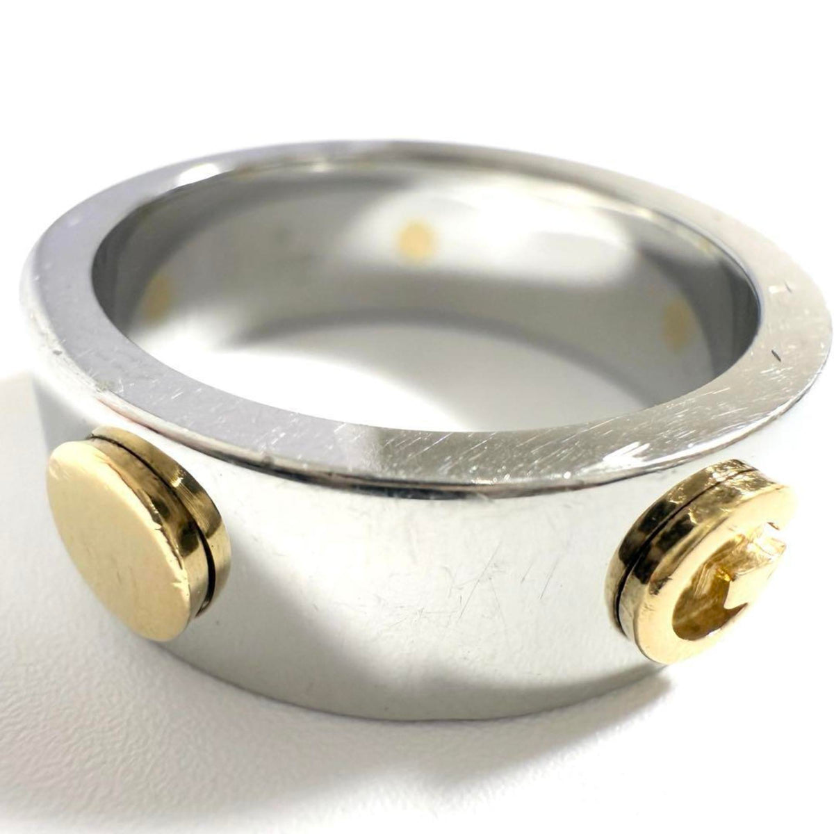 Gucci Gold Plating Stainless Steel Band Ring (Pre-Owned)