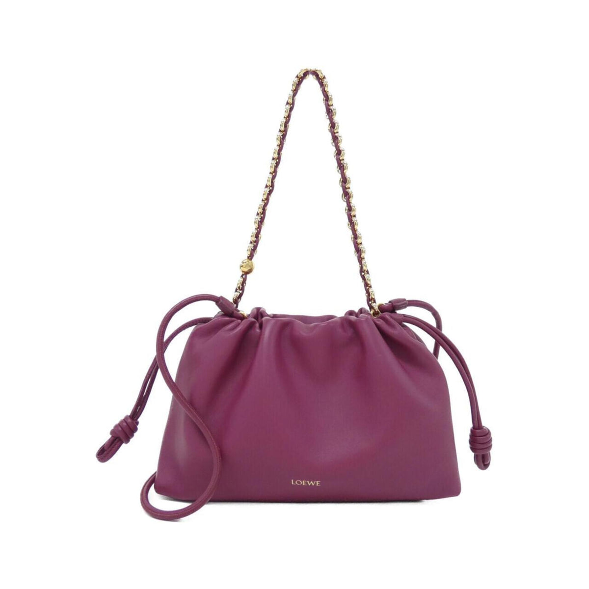 Loewe Purple Leather Handbag (Pre-Owned)