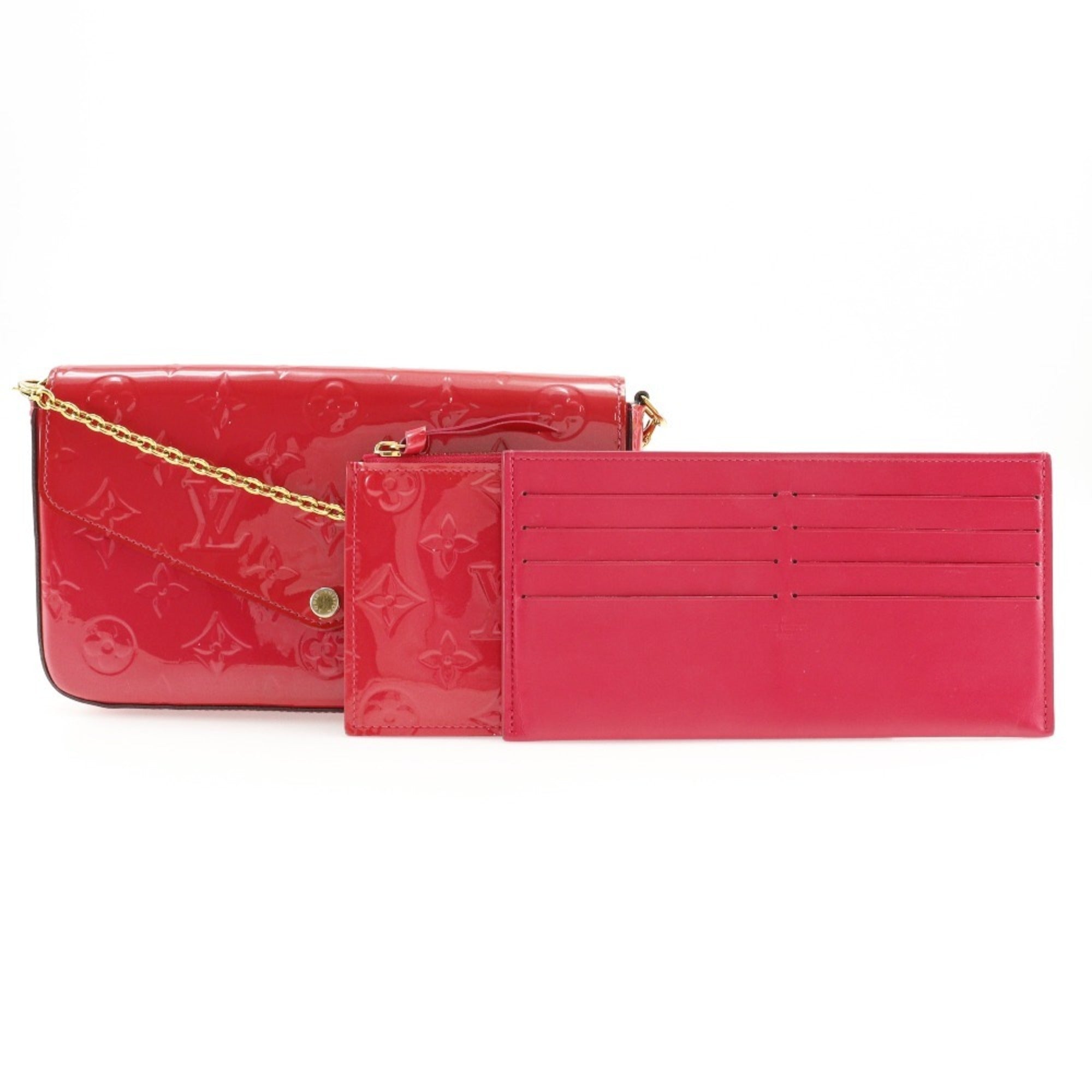 Louis Vuitton Monogram Vernis Hot Pink Monogram Vernis Chain/Shoulder Wallet (Pre-Owned)