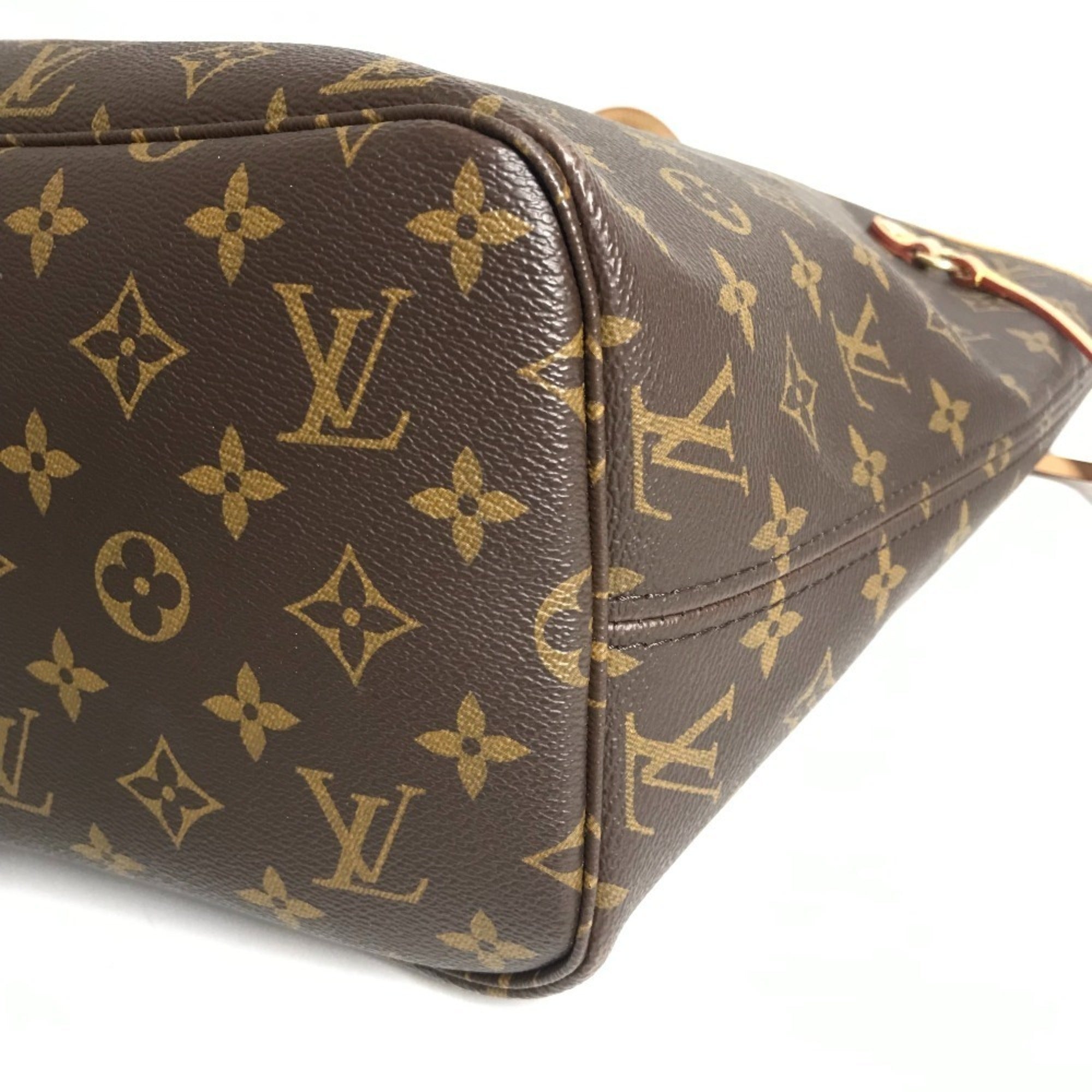 Louis Vuitton Brown Cerise Red Color Monogram Canvas Handbag Shoulder Bag Tote Bag (Pre-Owned)