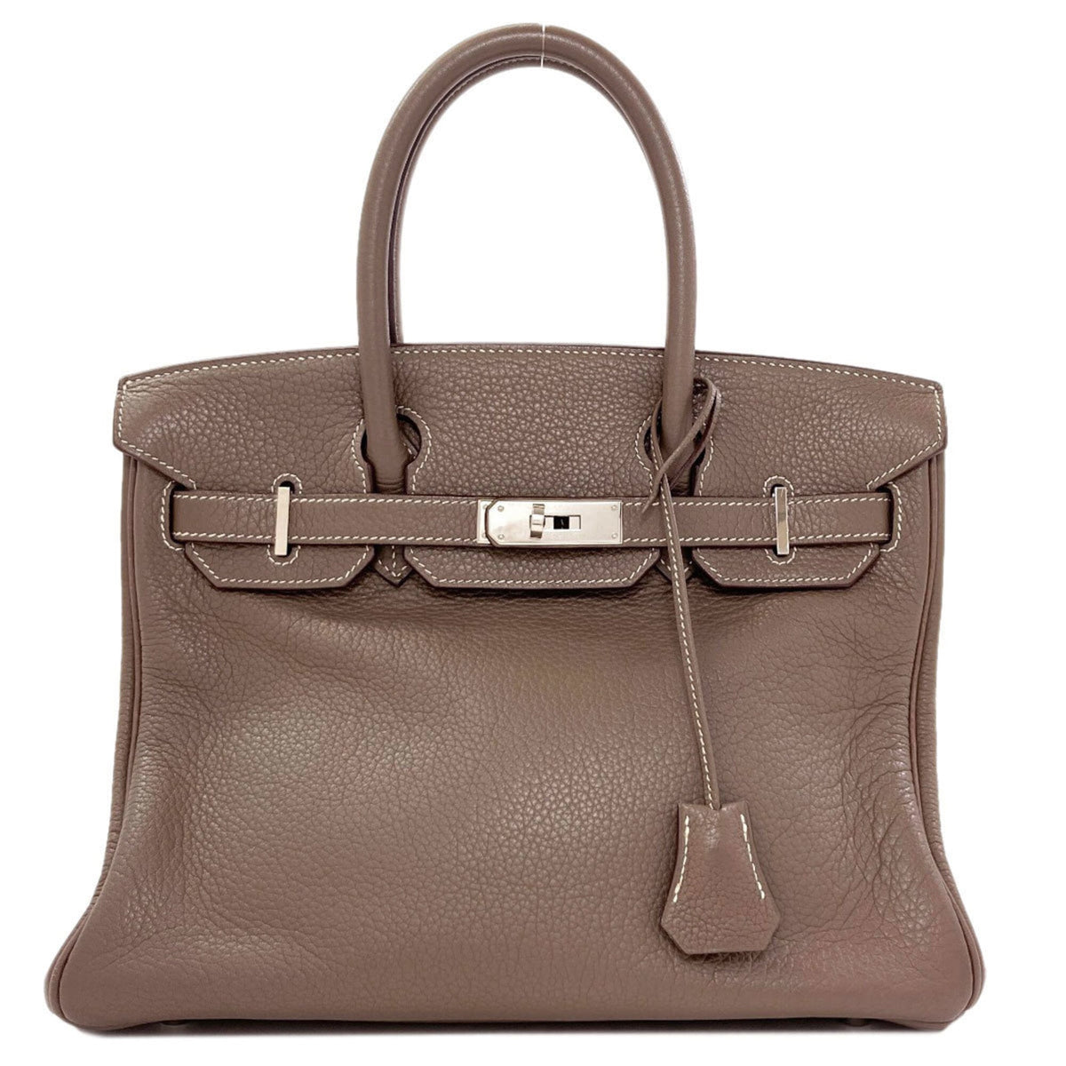 Hermes Birkin Etoupe Gray Togo Leather Handbag (Pre-Owned)