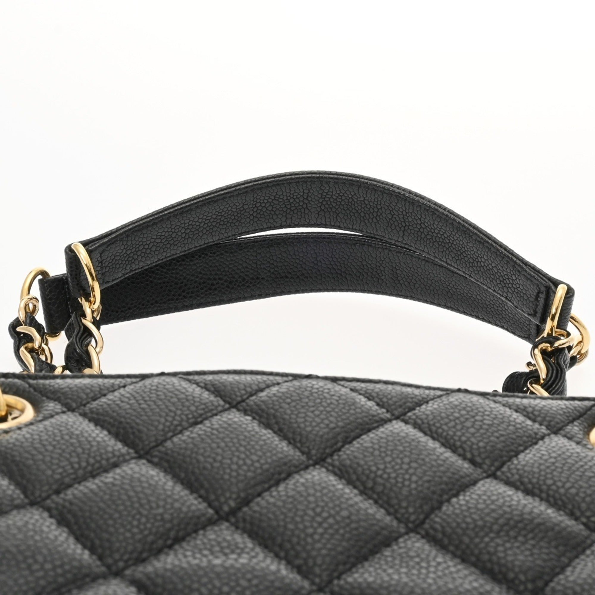 Chanel Black Grained Calfskin Tote Bag (Pre-Owned)