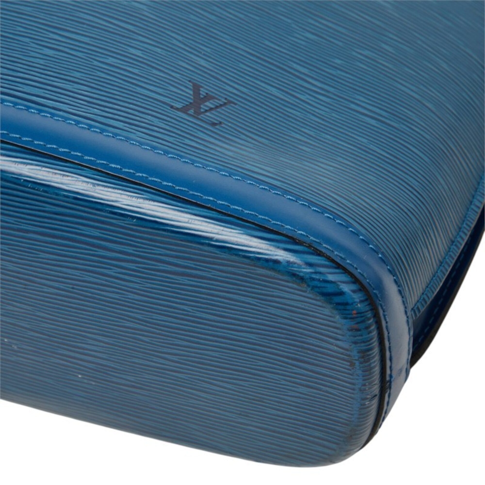 Louis Vuitton Toledo Blue Leather Shoulder Bag Tote Bag (Pre-Owned)