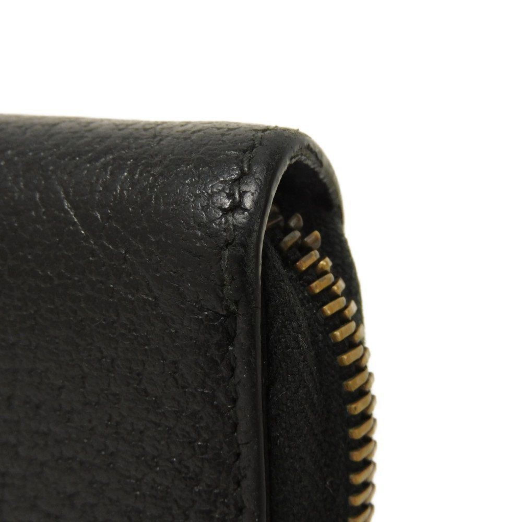 Gucci Black Leather Long Wallet (Bi-Fold) (Pre-Owned)