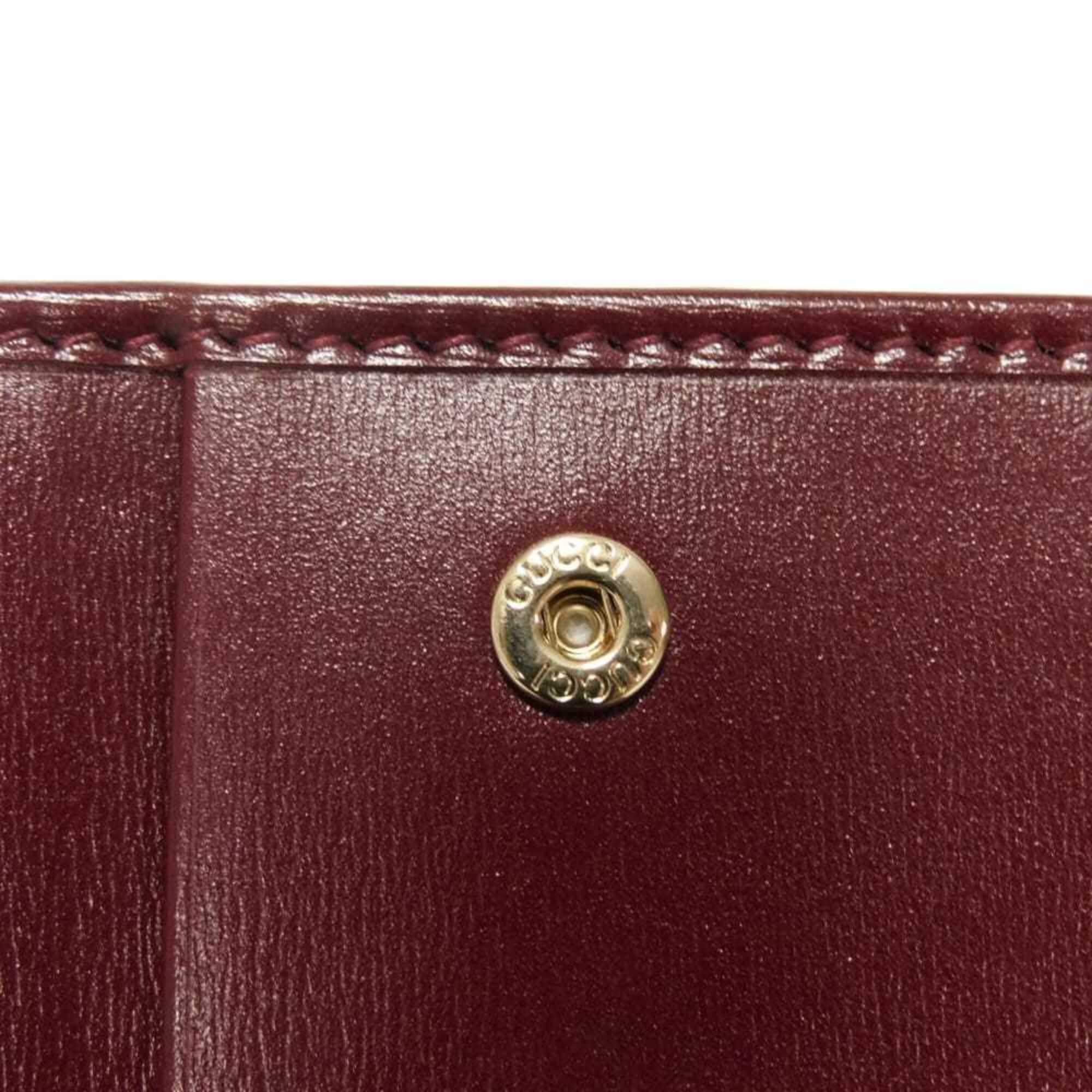 Gucci Bordeaux Red Color Gg Supreme Wallet (Bi-Fold) (Pre-Owned)