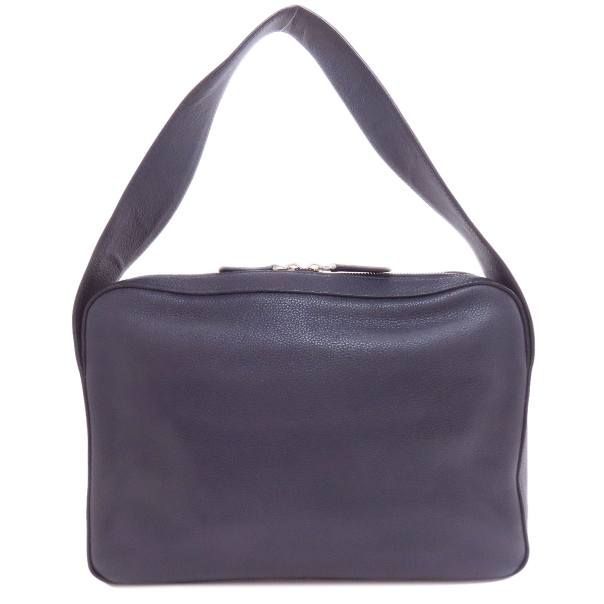 Prada Navy Leather Shoulder Bag (Pre-Owned)