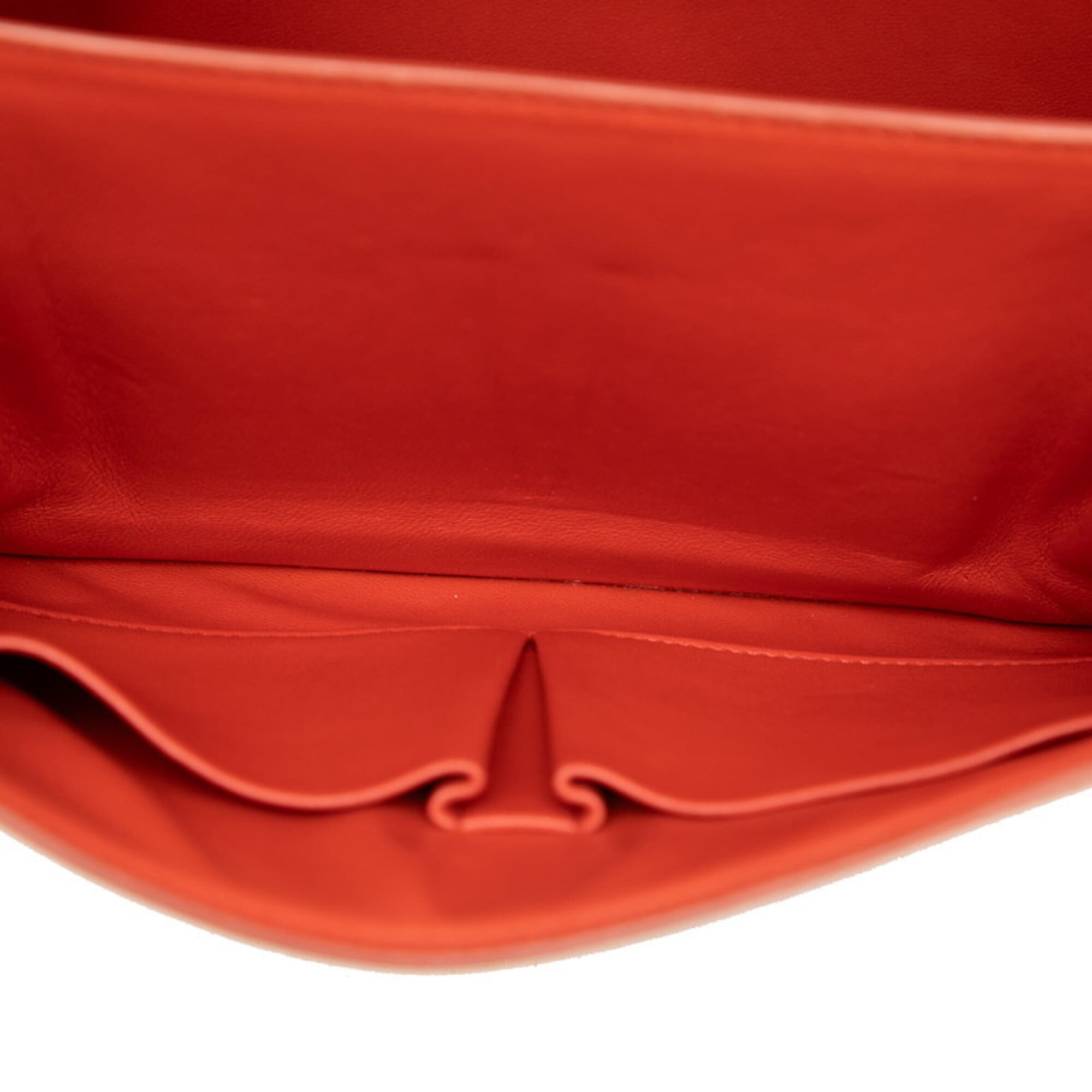 Celine Red Color Leather Shoulder Bag (Pre-Owned)