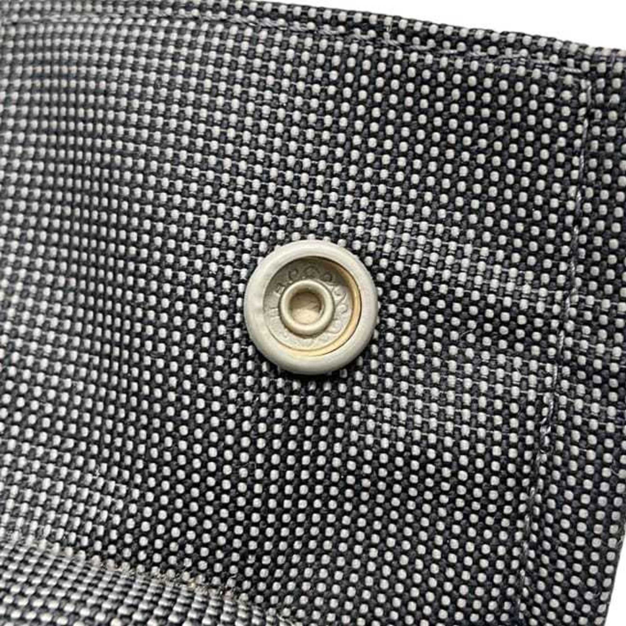 Hermes Gray Canvas Handbag Tote Bag (Pre-Owned)