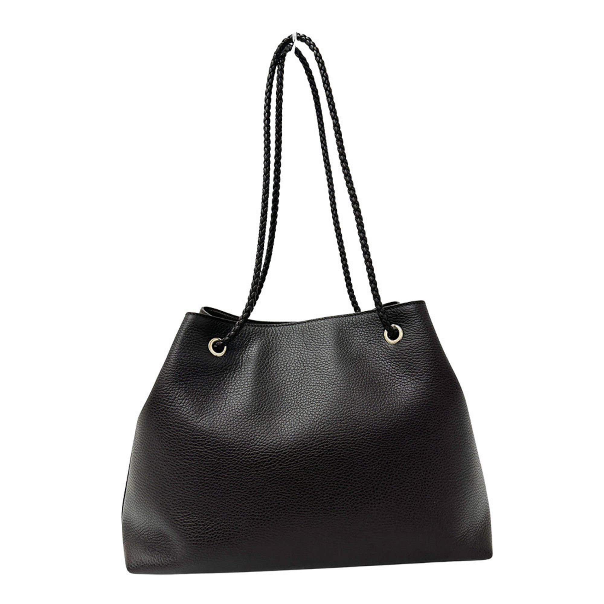 Gucci Dark Brown Leather Handbag Tote Bag (Pre-Owned)