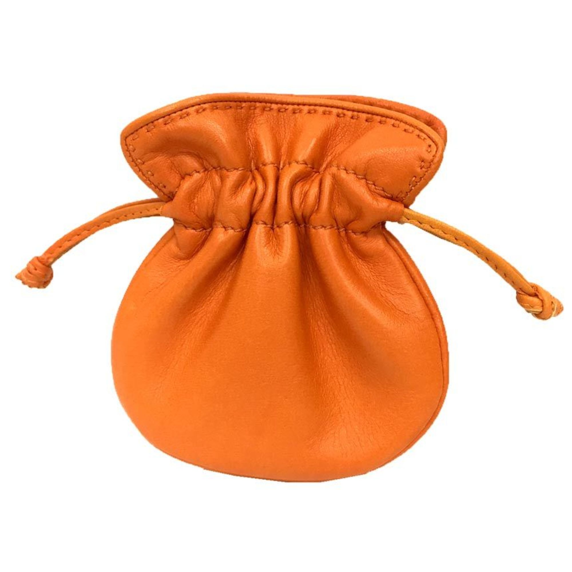 Hermes Orange Leather Pouch (Pre-Owned)