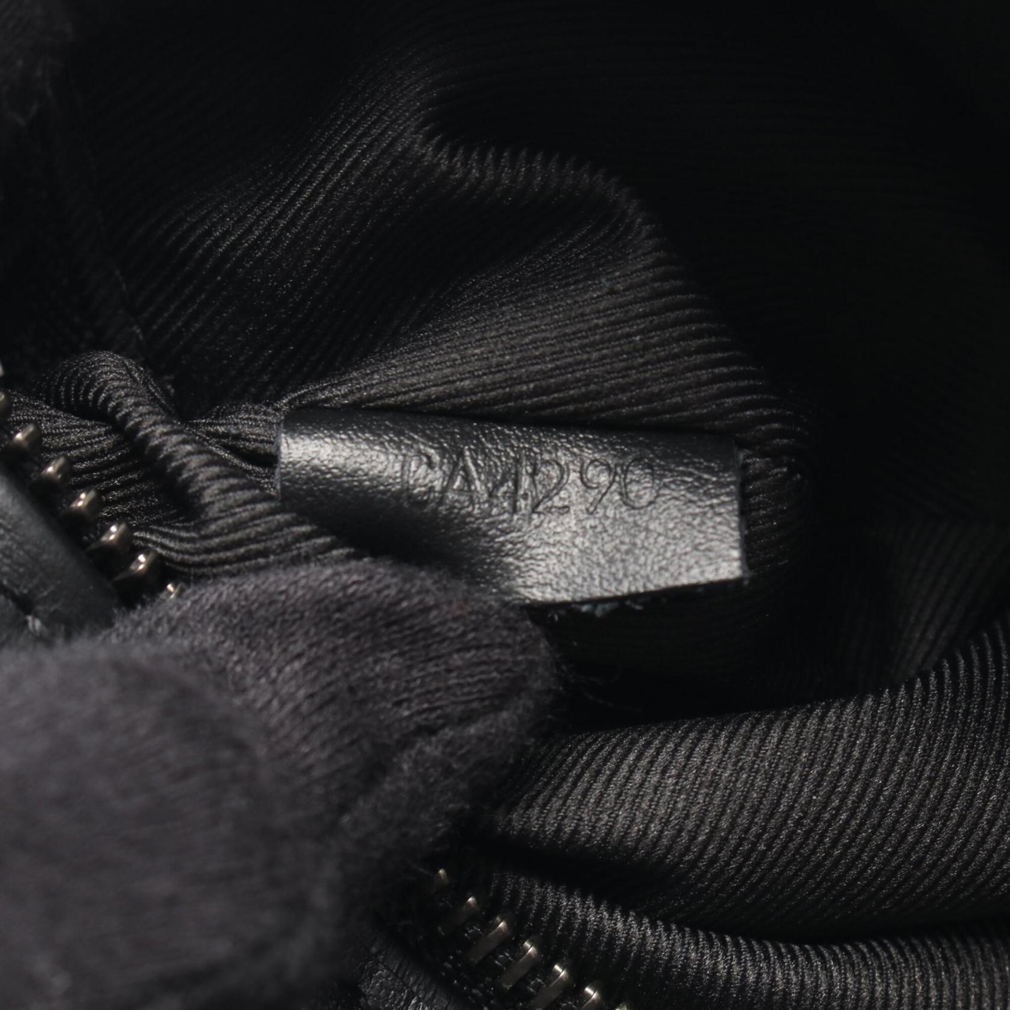 Louis Vuitton Black Coated Canvas Leather Fanny Pack Handbag (Pre-Owned)