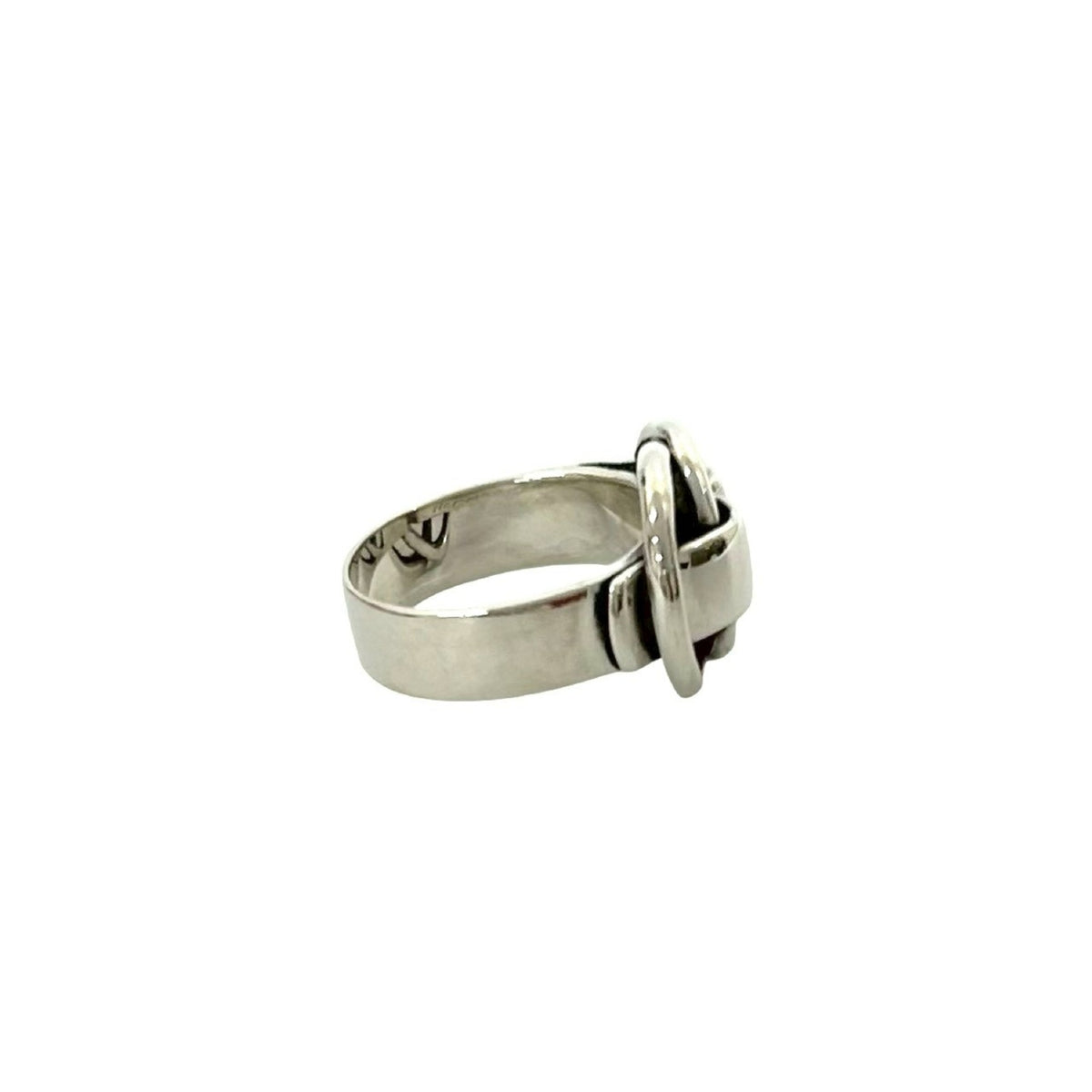 Hermes Silver Silver 925 Band Ring (Pre-Owned)