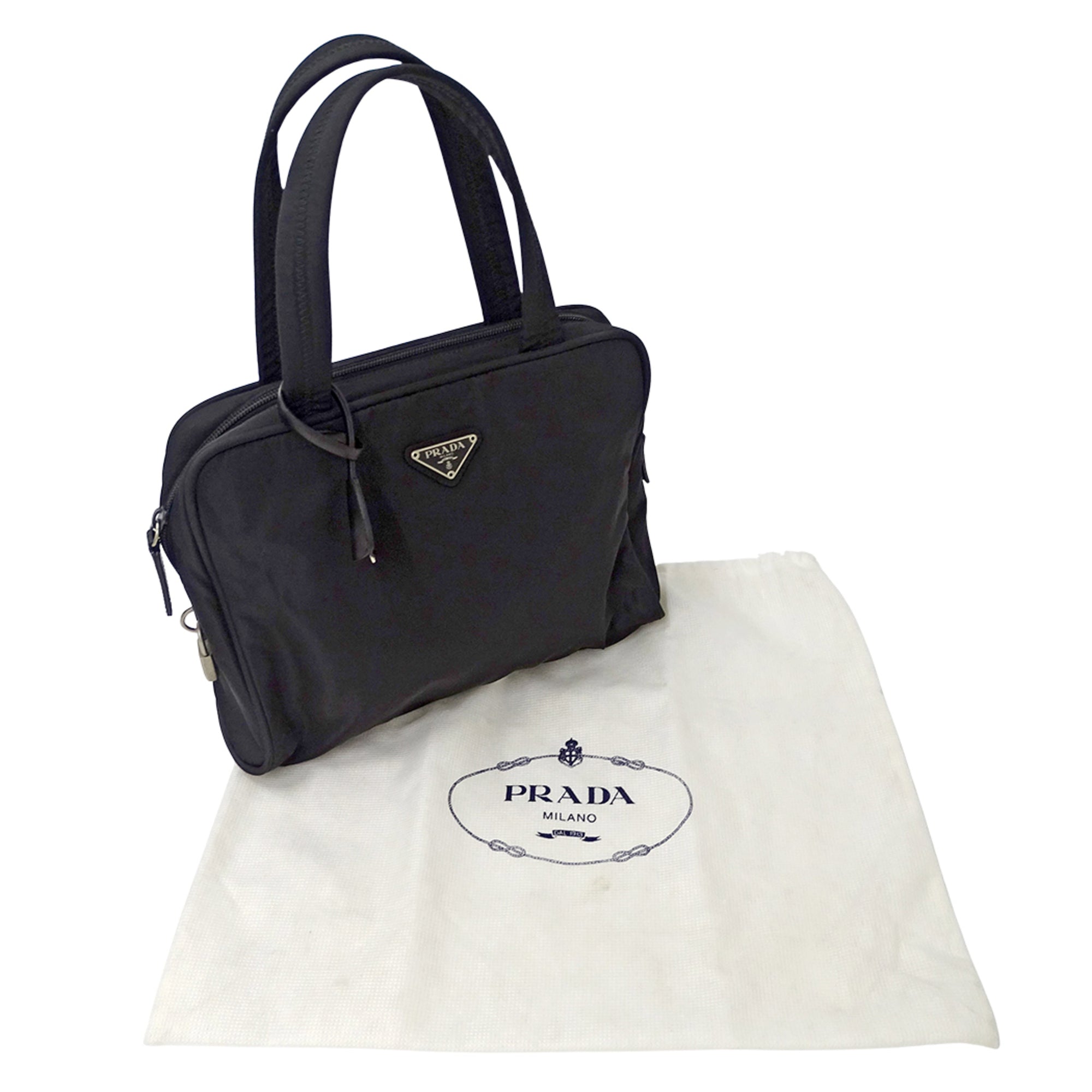 Prada Black Nylon Handbag (Pre-Owned)