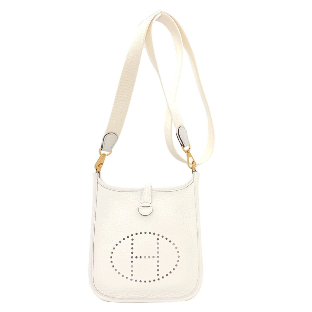 Hermes White Leather Shoulder Bag (Pre-Owned)