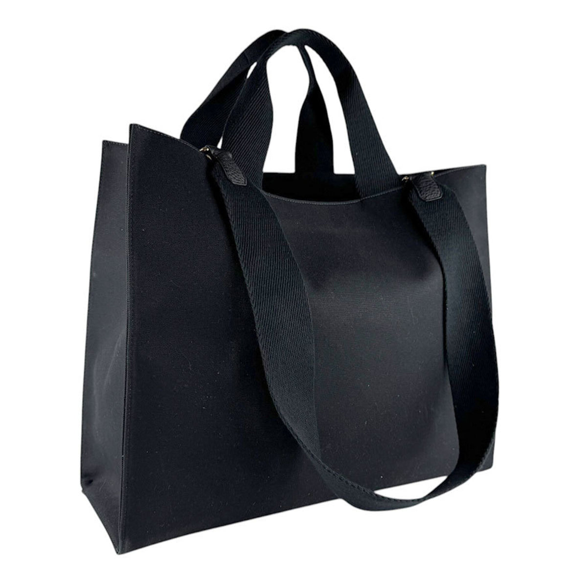 Fendi Black Gold Canvas Handbag Shoulder Bag (Pre-Owned)