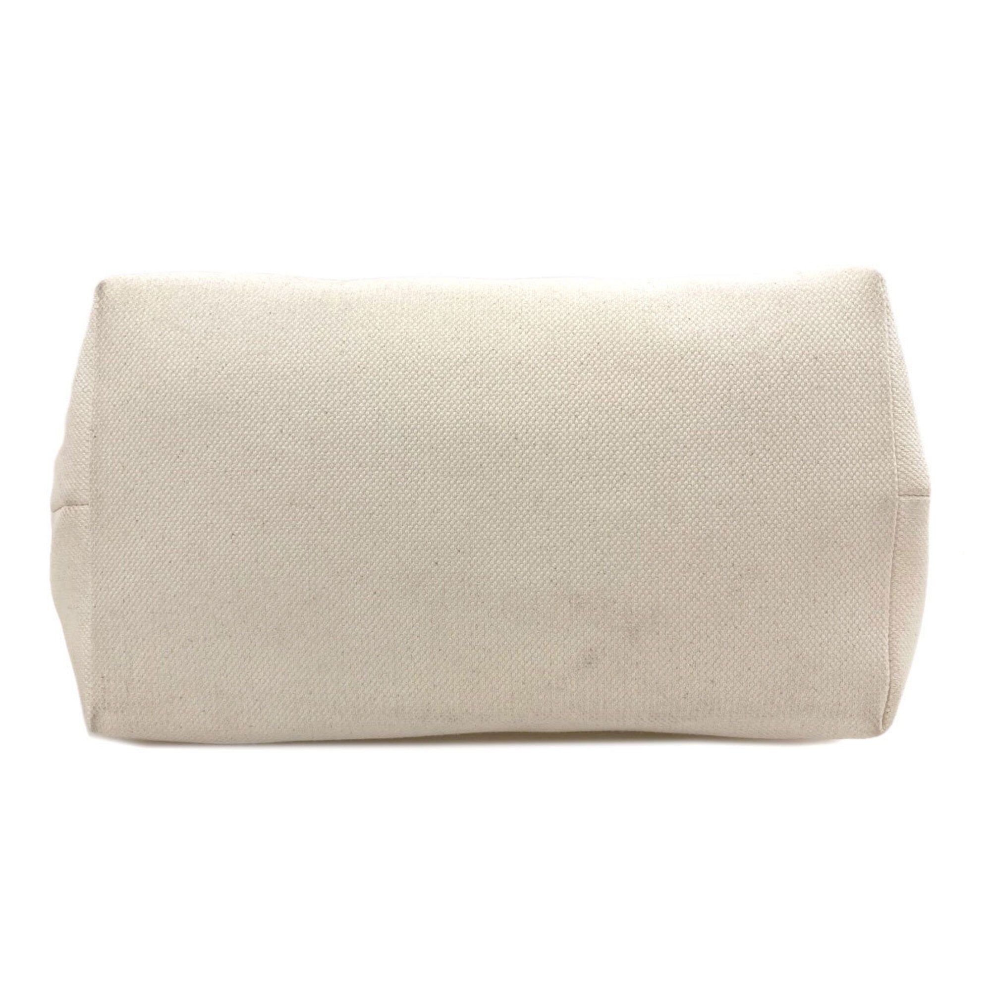 Celine Brown White Canvas Handbag (Pre-Owned)