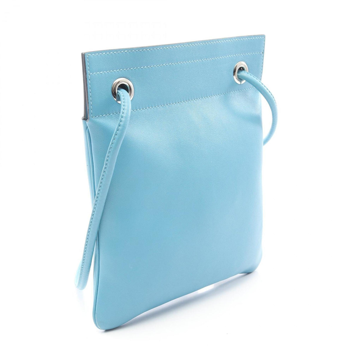 Hermes Blue Swift Leather Handbag Shoulder Bag (Pre-Owned)