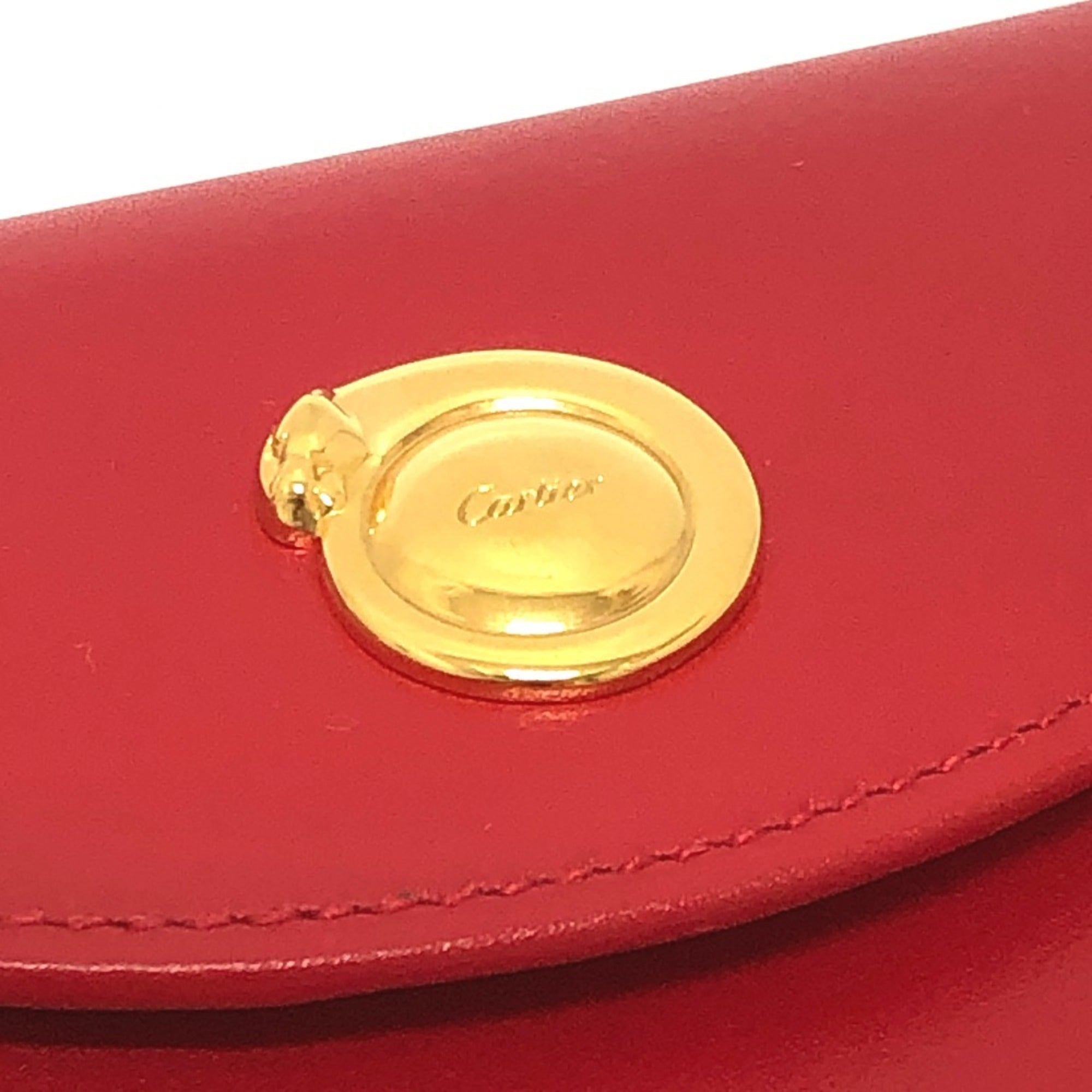 Cartier Red Color Coin Purse/Coin Case (Pre-Owned)