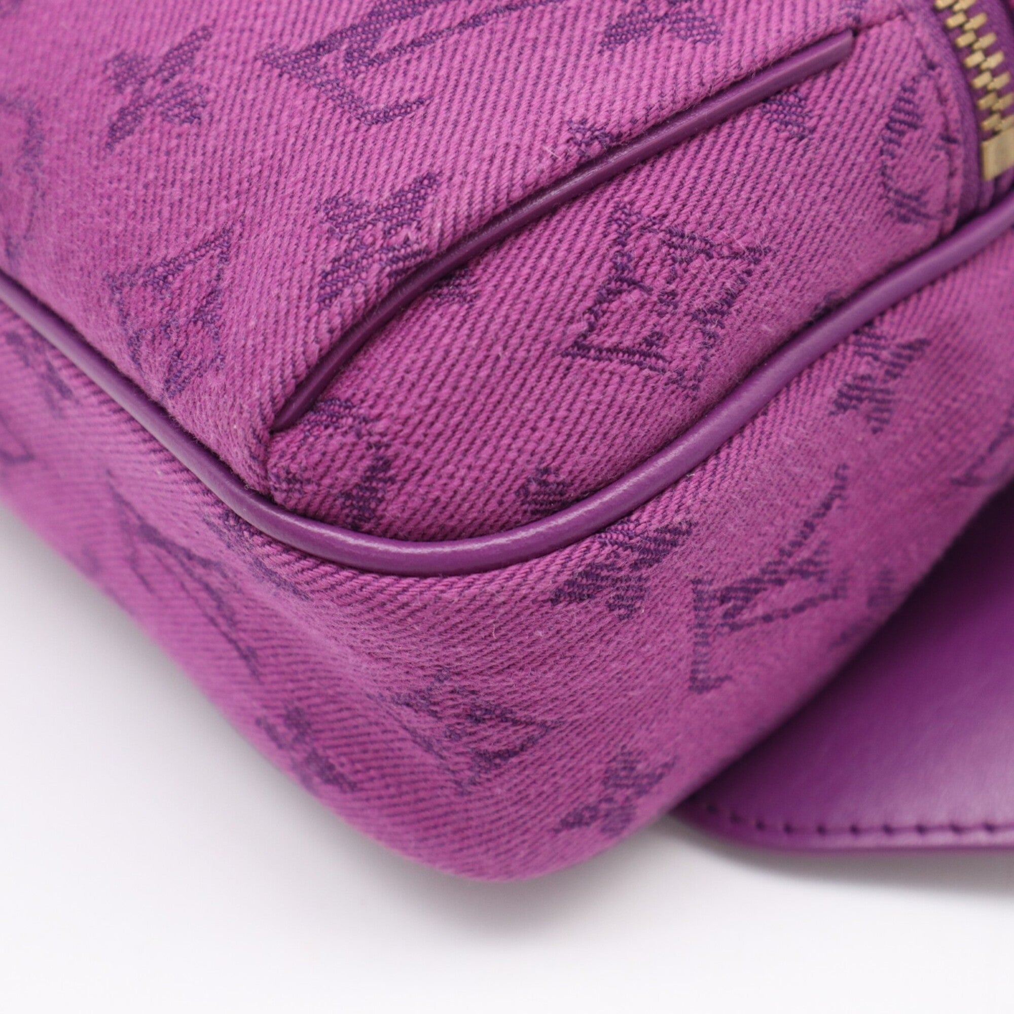 Louis Vuitton Monogram Denim Purple Monogram Denim Shoulder Bag (Pre-Owned)