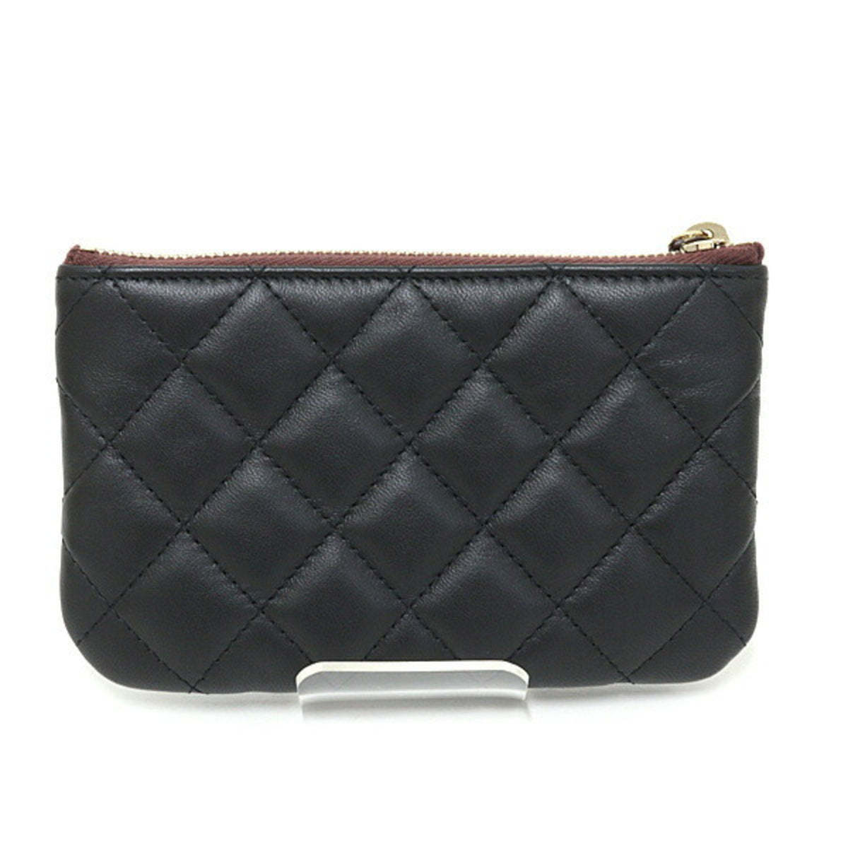 Chanel Black Leather Coin Purse/Coin Case (Pre-Owned)
