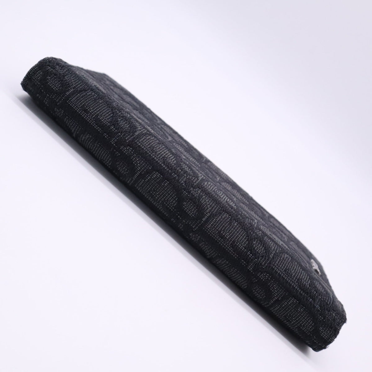 Christian Dior Black Canvas Leather Long Wallet (Bi-Fold) (Pre-Owned)