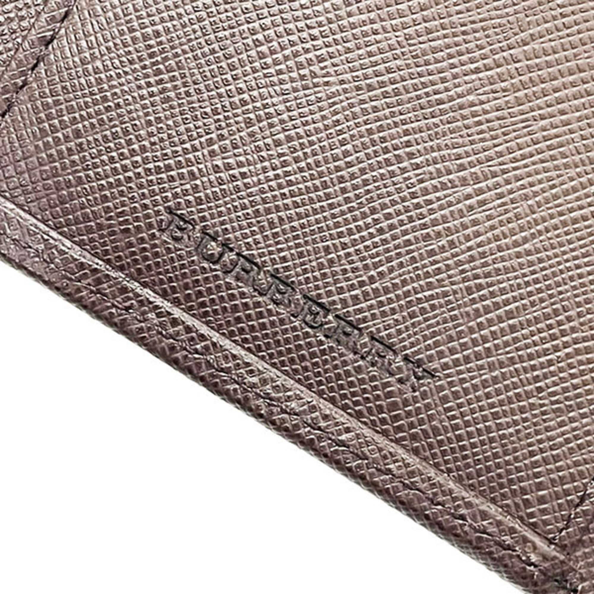 Burberry Light Beige Nylon Leather Wallet (Tri-Fold) (Pre-Owned)