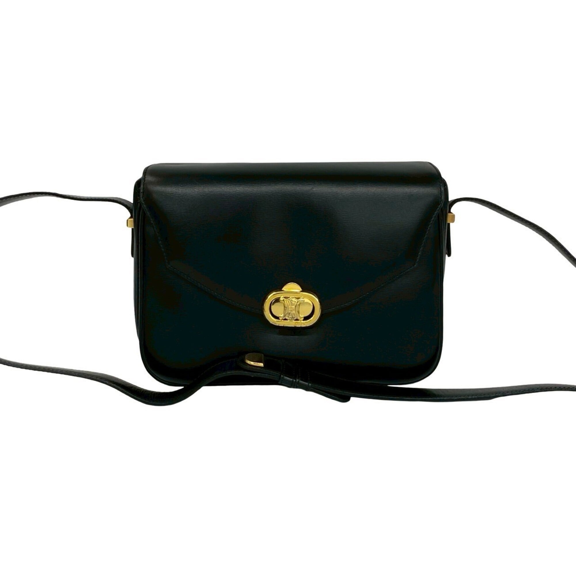 Celine Black Leather Pochette Shoulder Bag (Pre-Owned)
