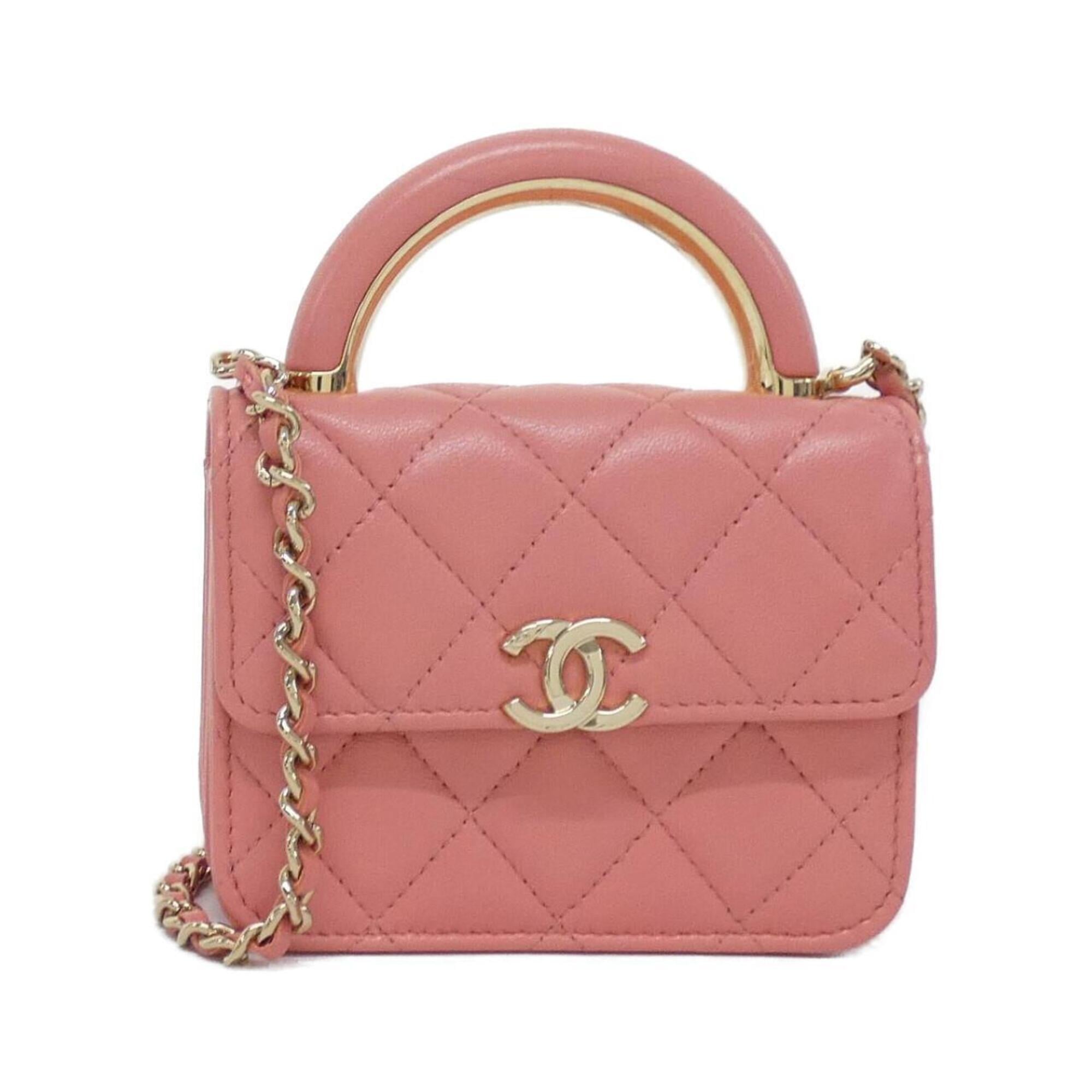 Chanel Pink Leather Shoulder Bag (Pre-Owned)