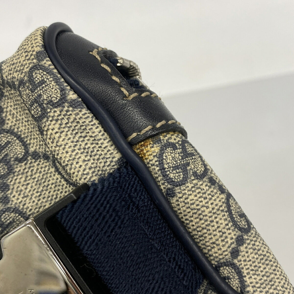 Gucci Brown Navy Pvc Fanny Pack (Pre-Owned)