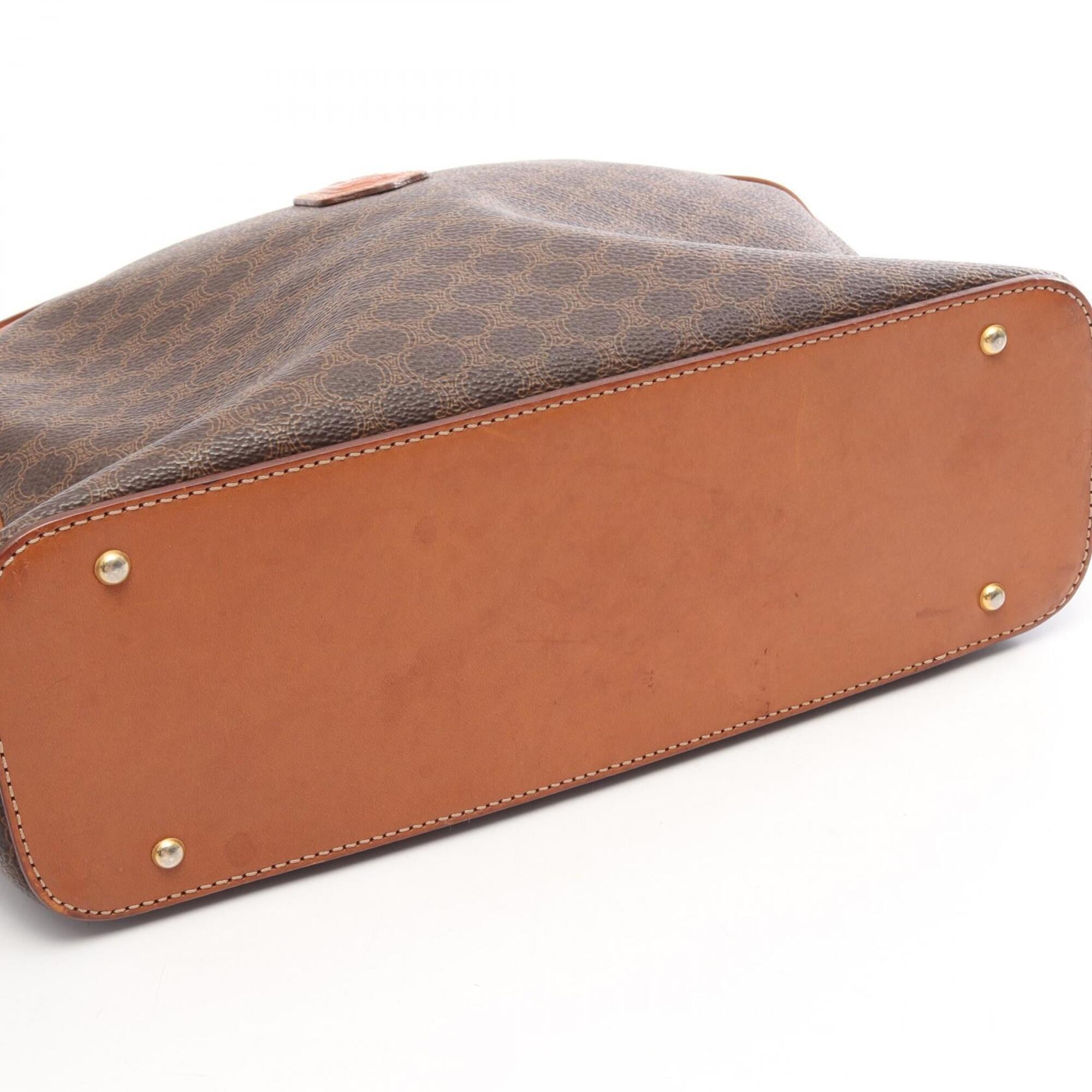 Celine Beige Brown Coated Canvas Handbag (Pre-Owned)