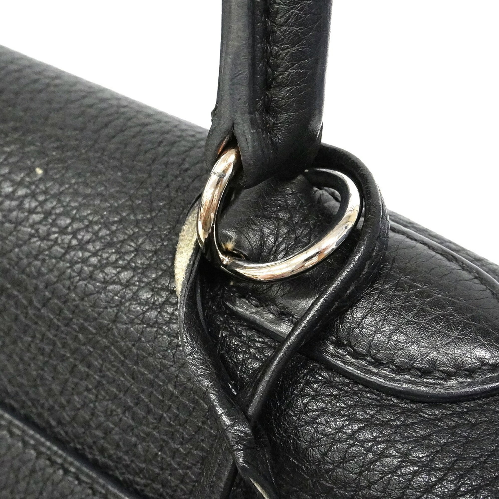 Hermes Black Togo Leather Handbag (Pre-Owned)