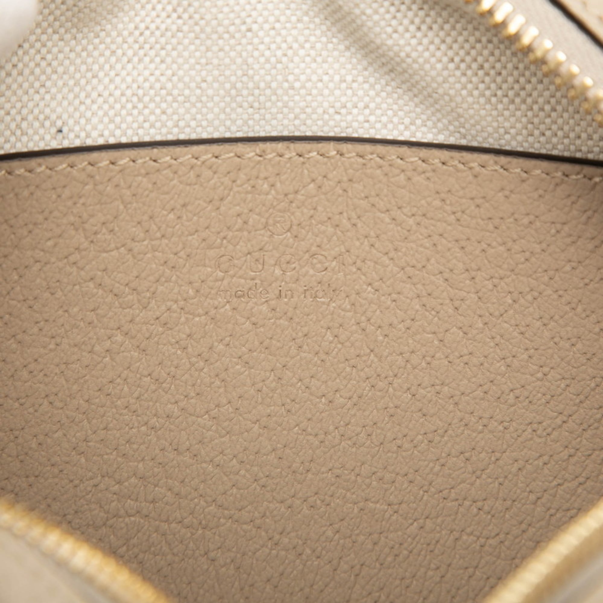 Gucci Beige Leather Pvc Shoulder Bag (Pre-Owned)
