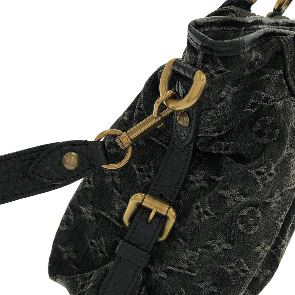 Louis Vuitton Black Denim Handbag (Pre-Owned)